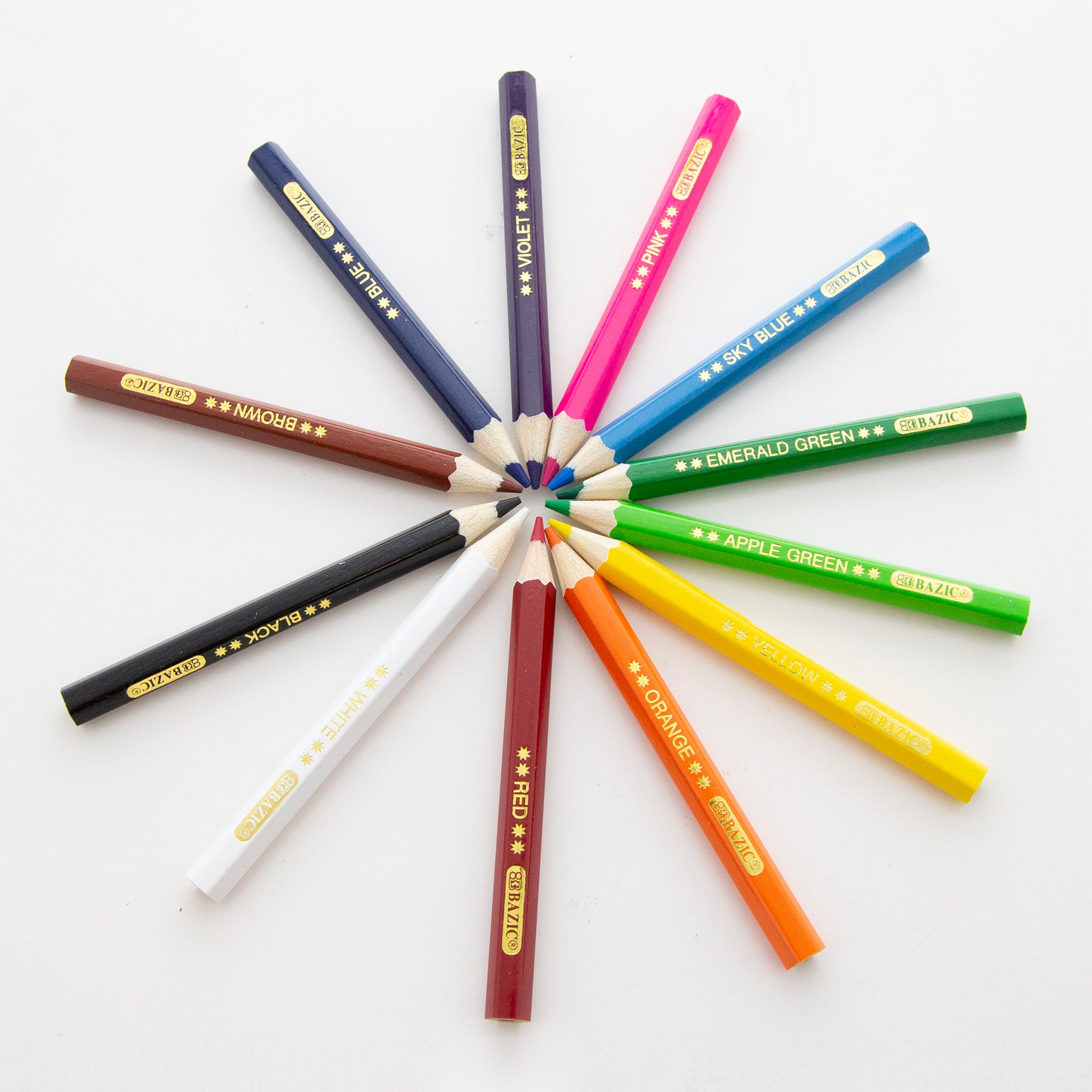 Mini Colored Pencils, Pre-Sharpened, 12 Count