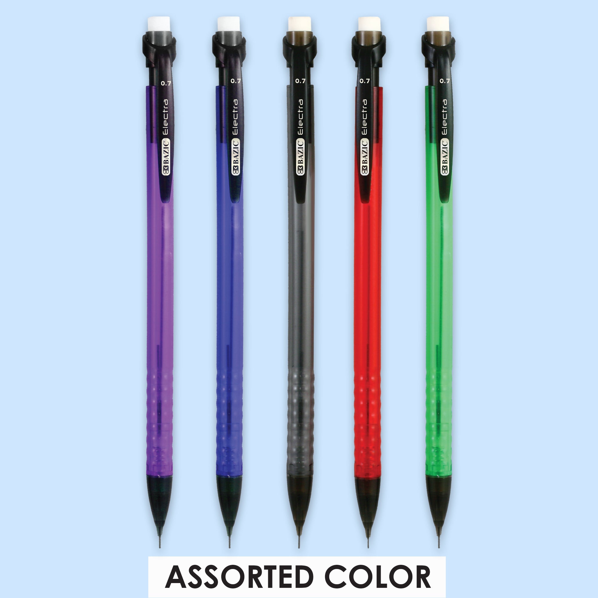 Electra 0.7 mm Mechanical Pencils, 5 Count, HB Lead