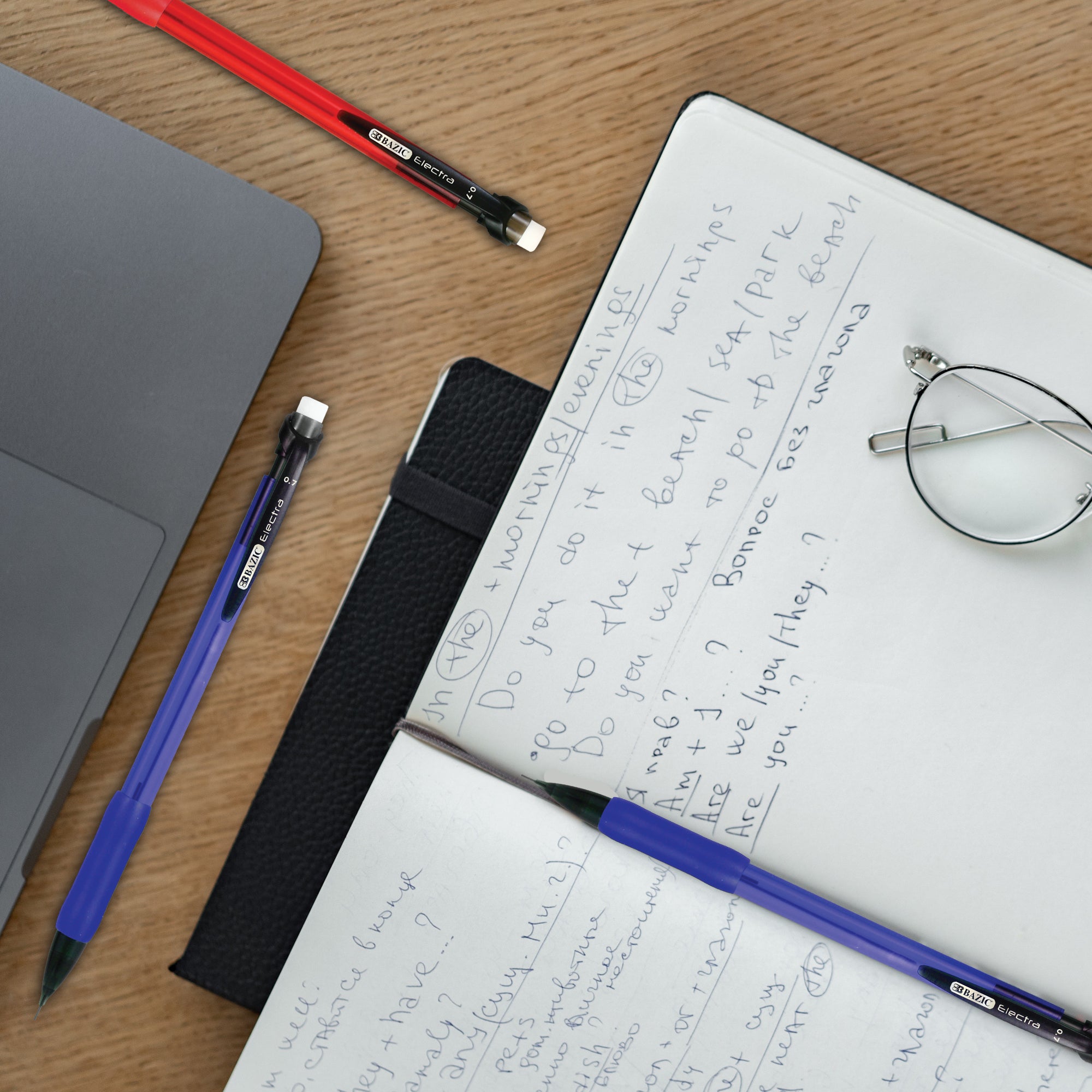 Electra 0.7 mm Mechanical Pencils, Cushion Grip, HB