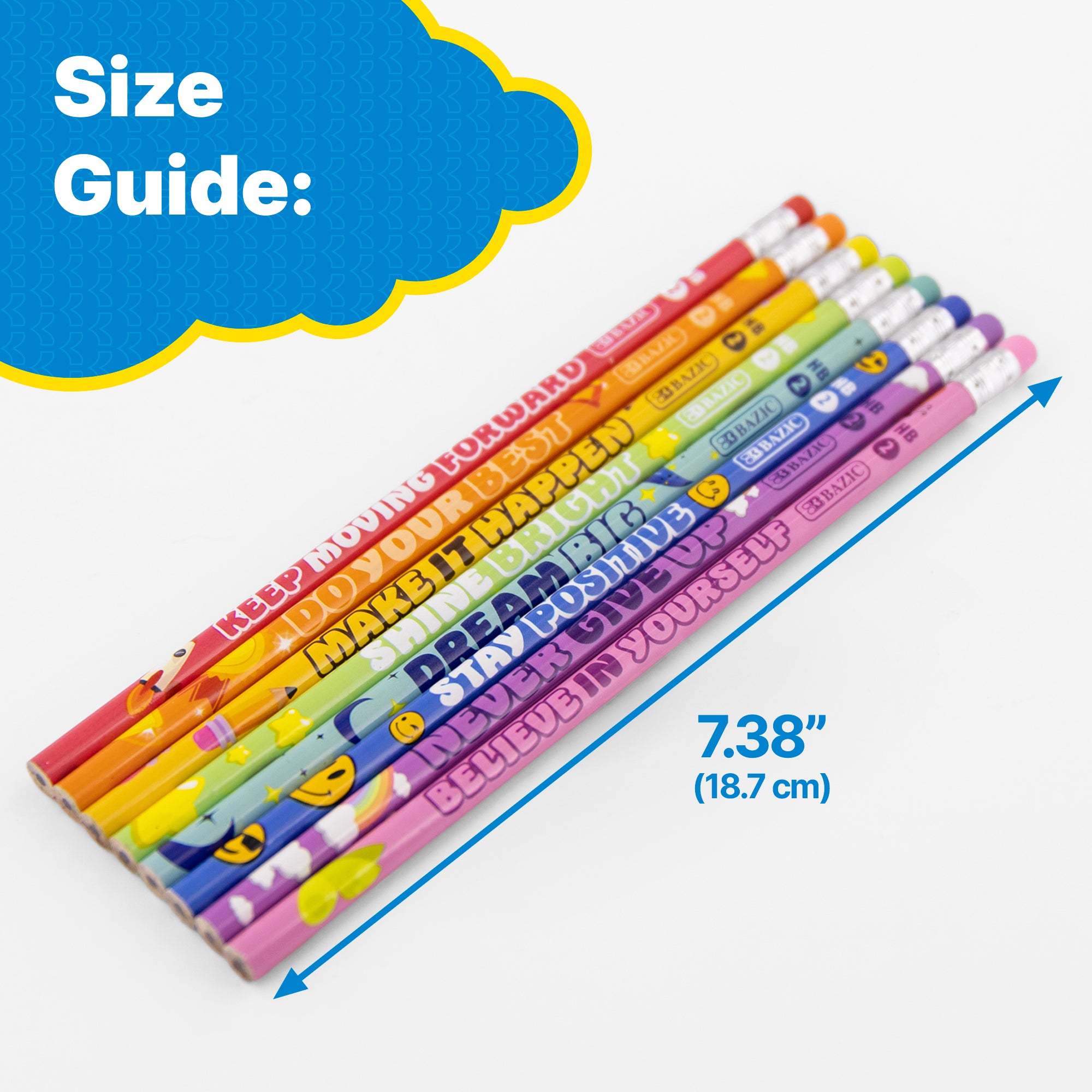 Inspire Motivational #2 Pencils, Eraser