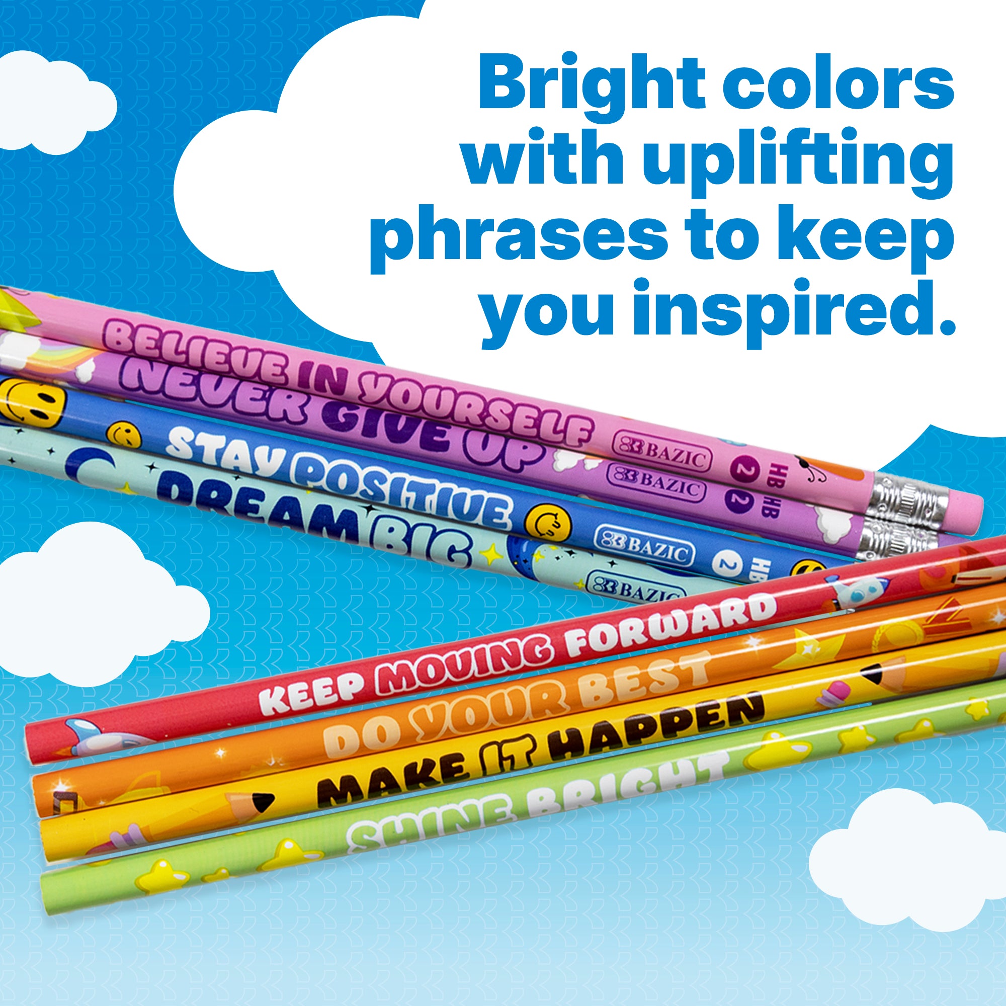 Inspire Motivational #2 Pencils, Eraser