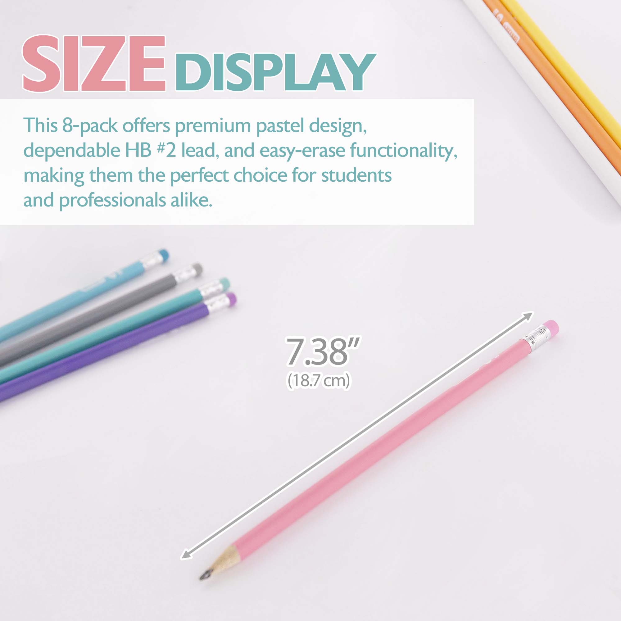 Pastel Pencil w/ Eraser (8/pack)