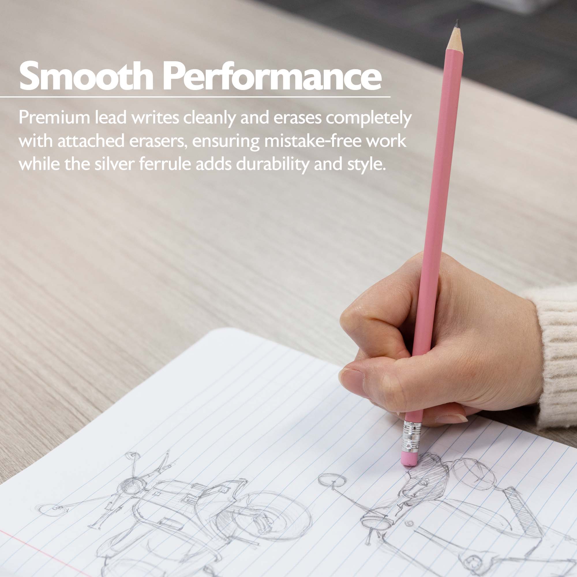 Pastel Pencil w/ Eraser (8/pack)