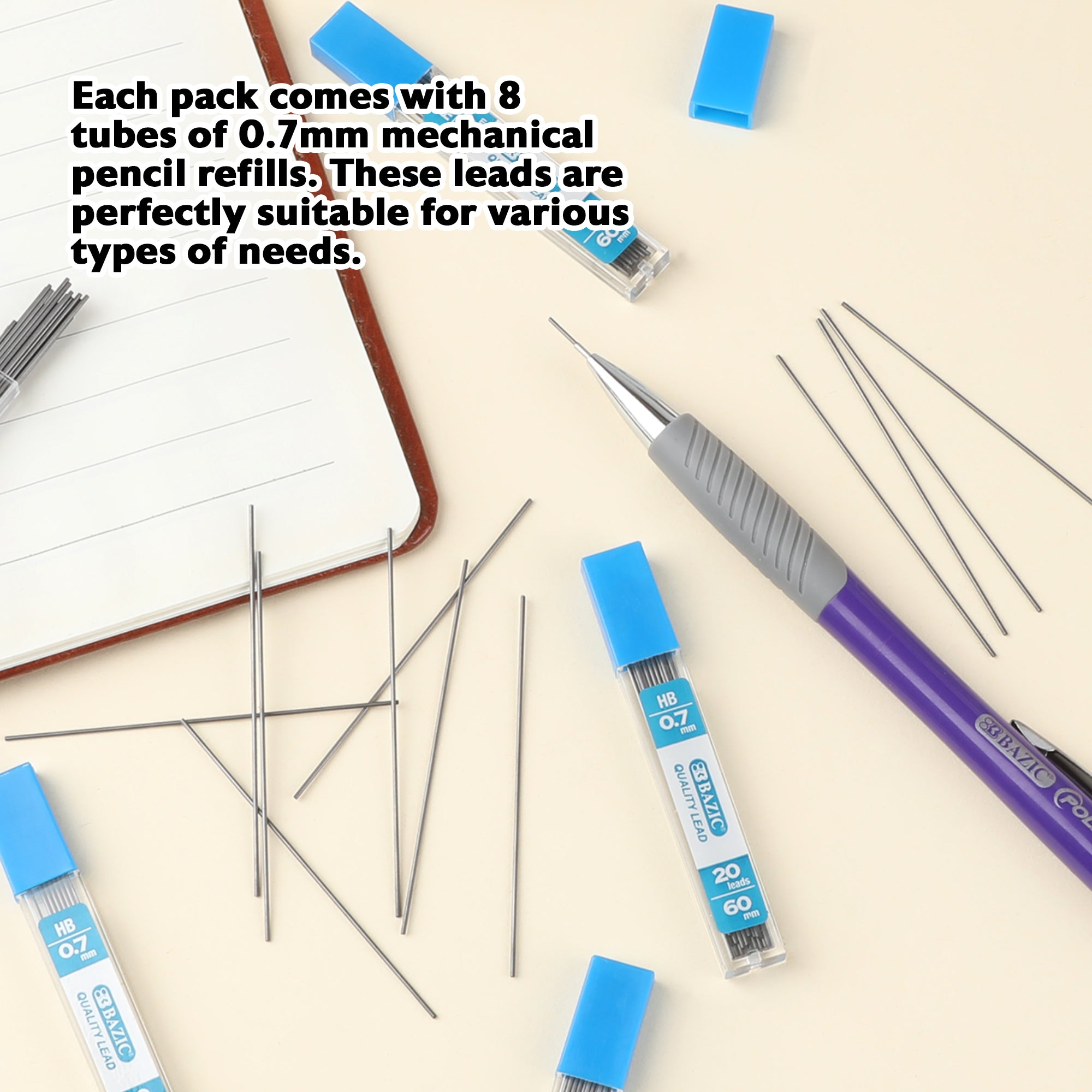 20 Ct. 0.7 mm Mechanical Pencil Lead (8/pack)