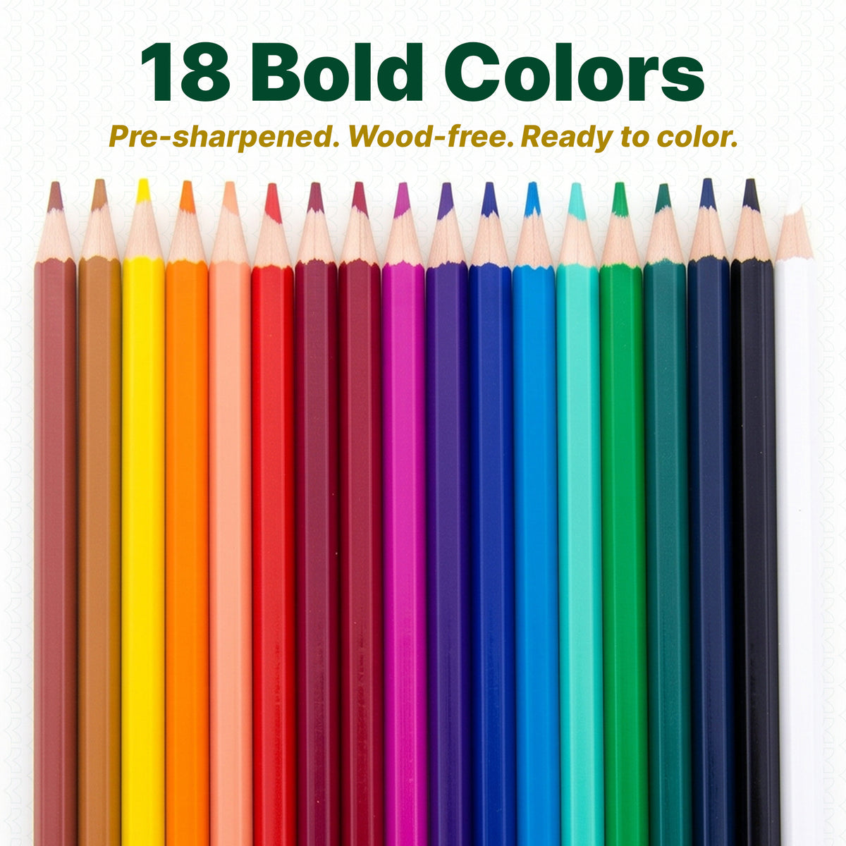 Next 18 Colors Colored Pencils, Smooth Color Lead