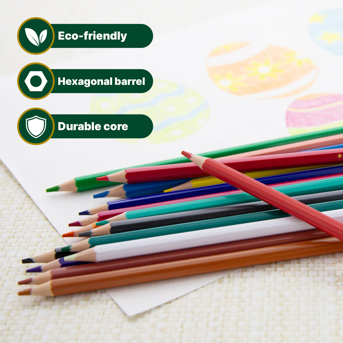 Next 18 Colors Colored Pencils, Smooth Color Lead