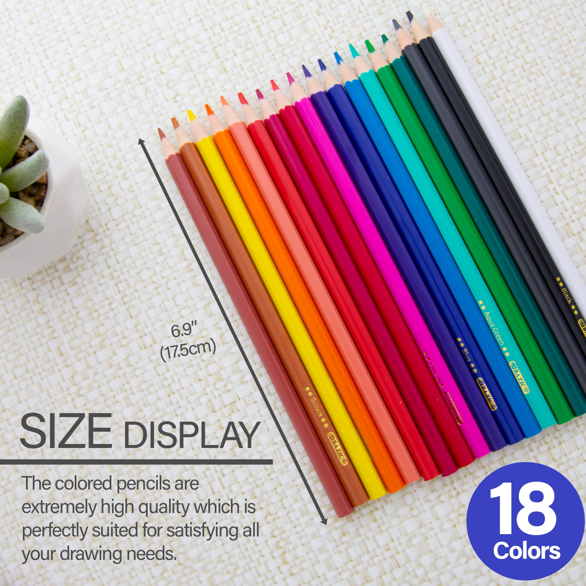 Next 18 Colors Colored Pencils, Smooth Color Lead