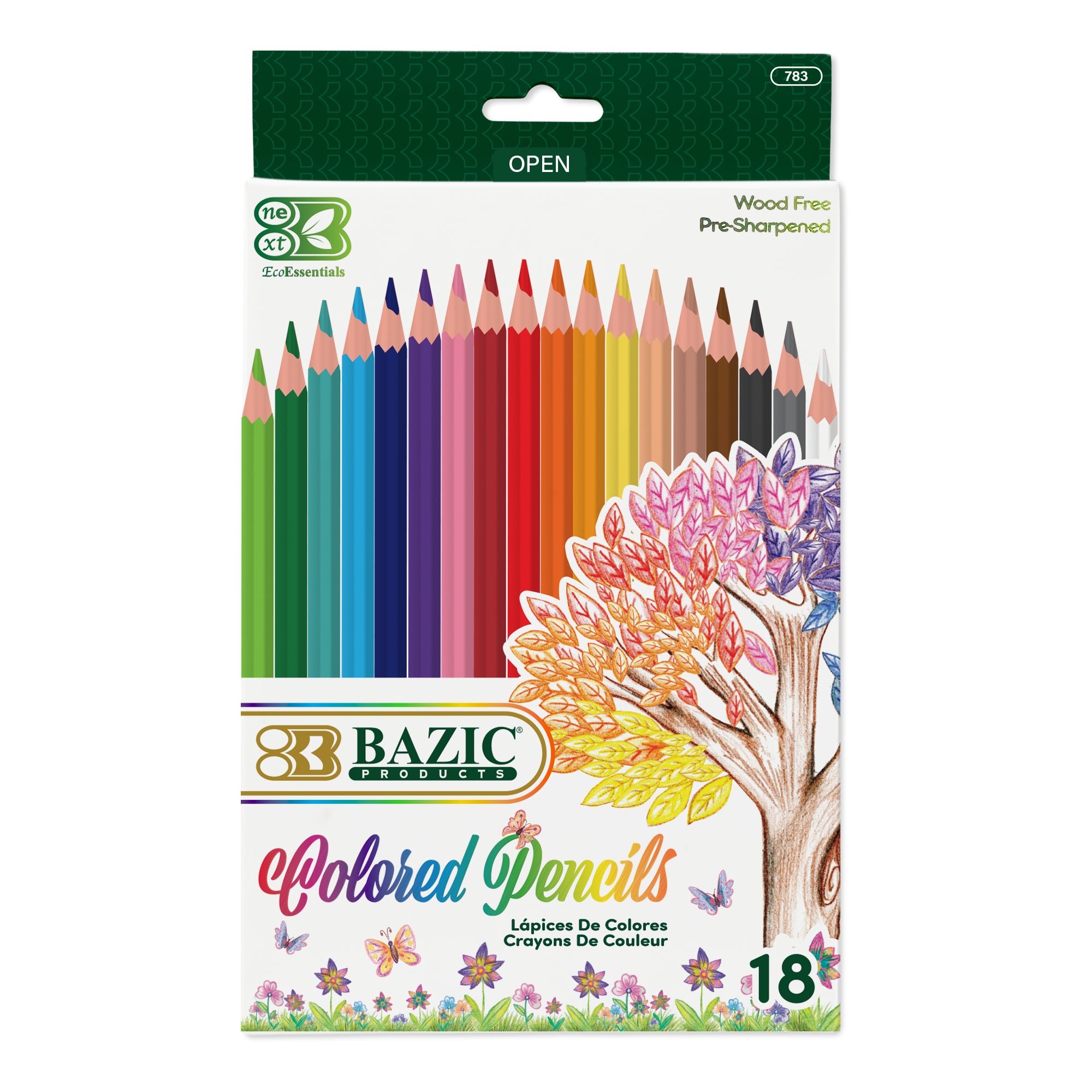 Next 18 Colors Colored Pencils, Smooth Color Lead – BAZIC Store