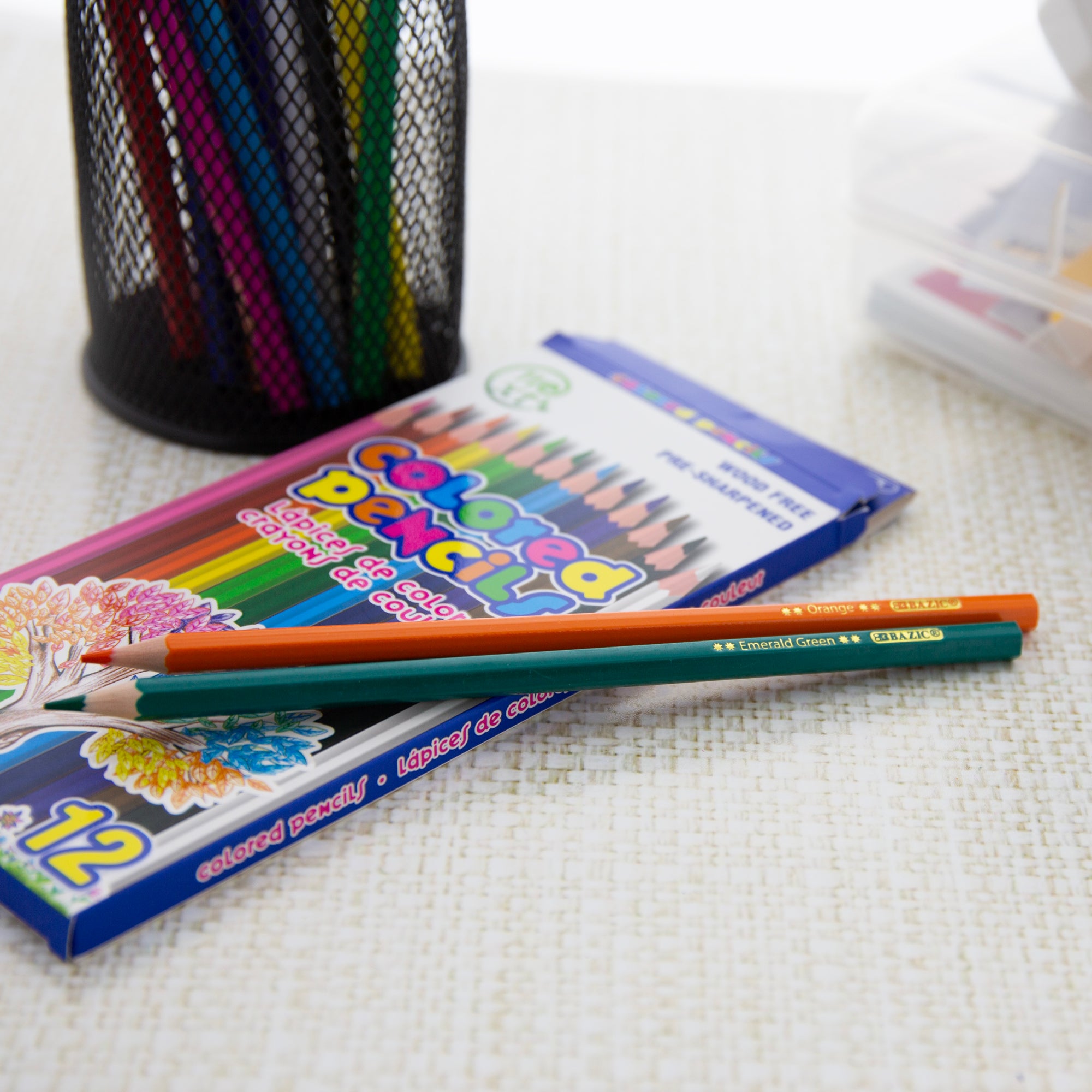 Next Colored Pencils, 12 Colors, Wood-Free, Pre-Sharpened