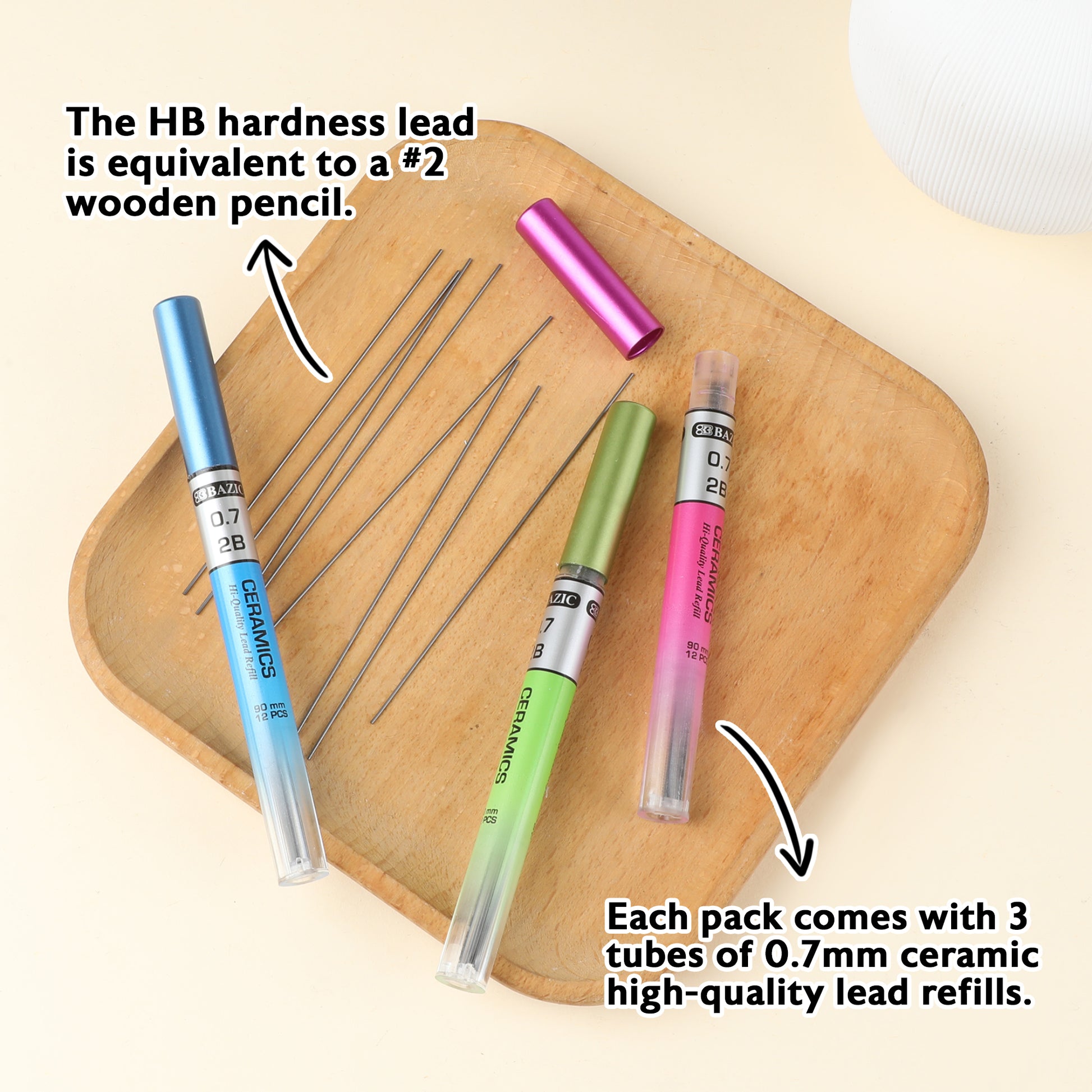 Ceramics High-Quality Mechanical Pencil Lead (3/Pack)