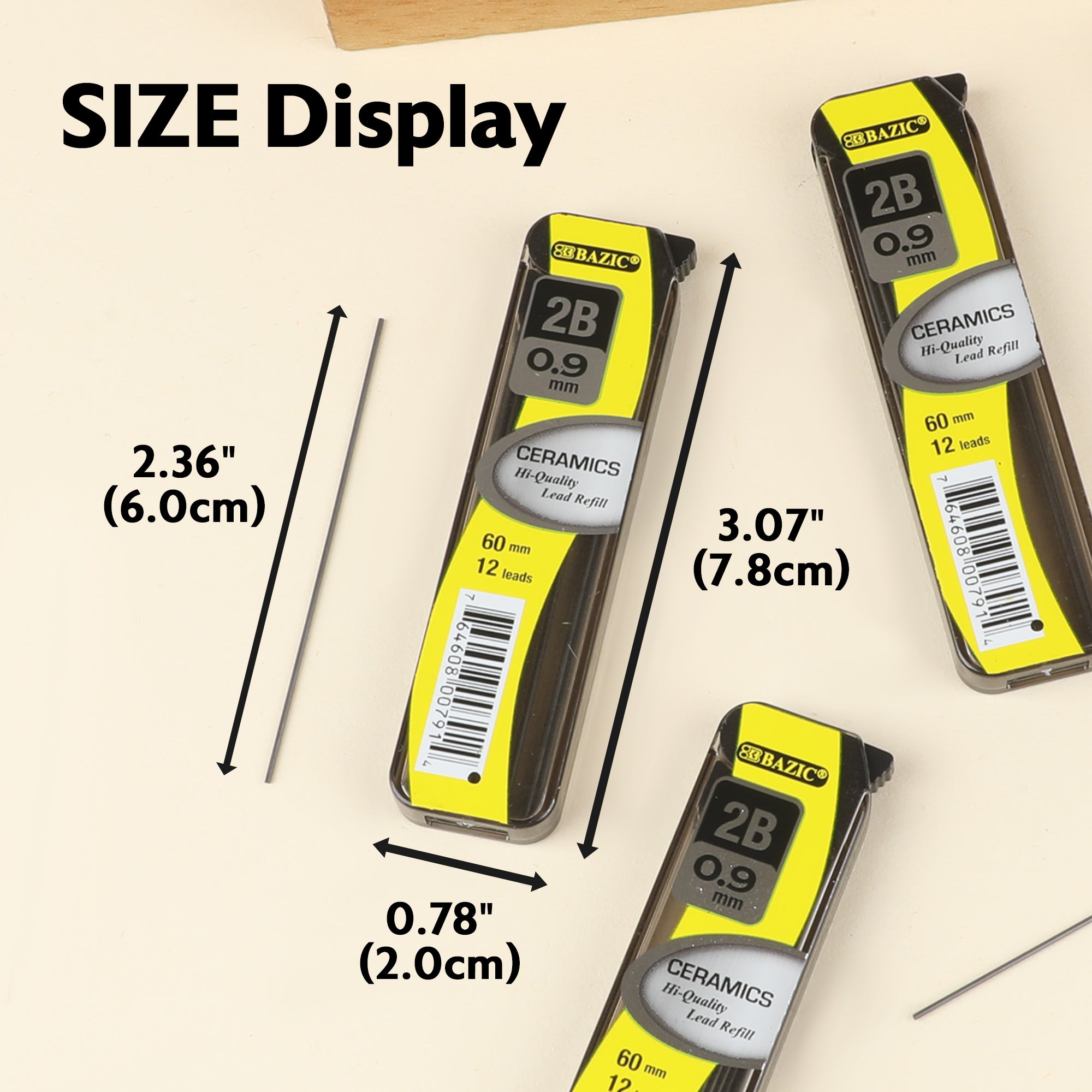 12 Ct. 0.9 mm Ceramics High-Quality Mechanical Pencil Lead (3/Pack)