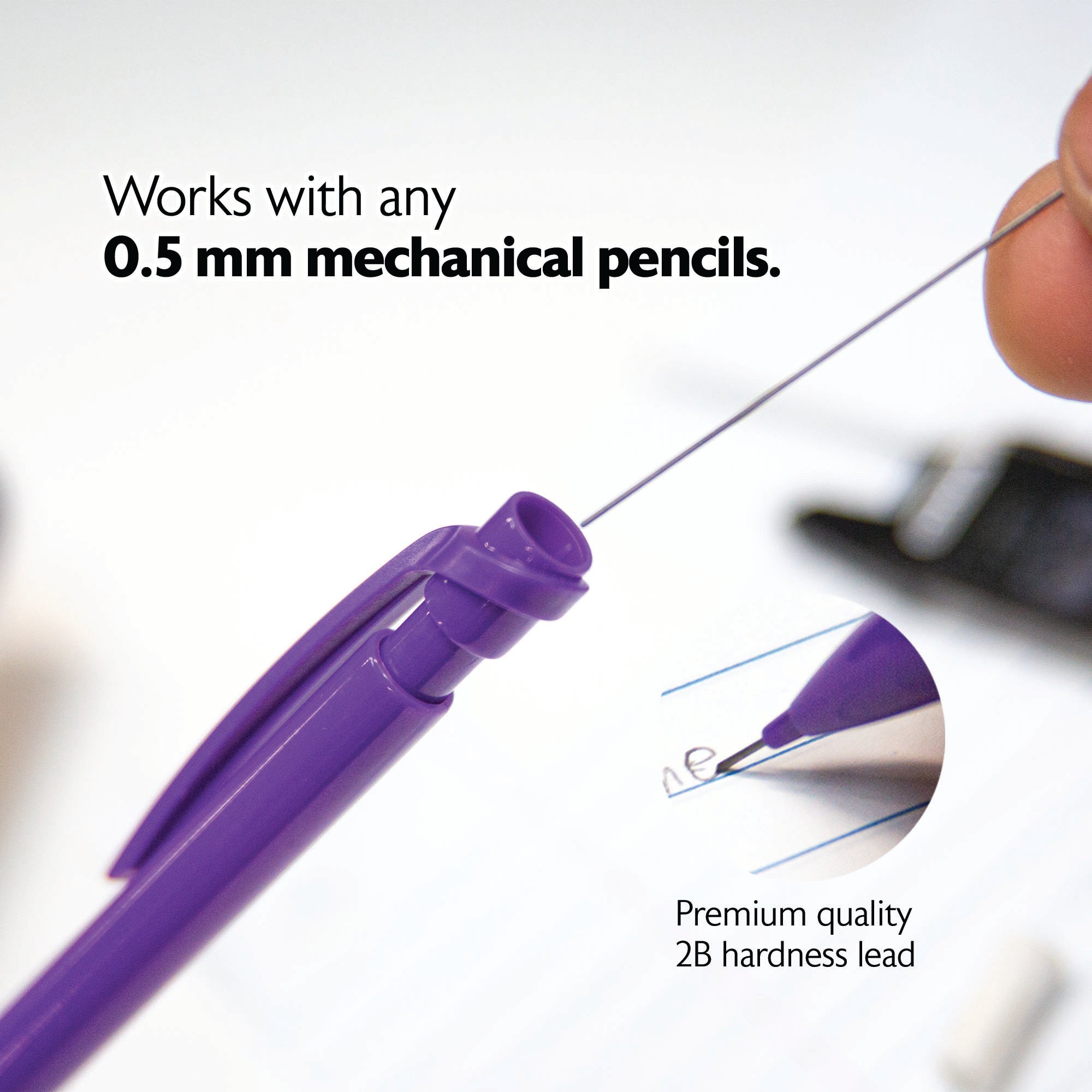 0.5 mm 2B Pencil Lead, 36 Count, 36 Pieces Total