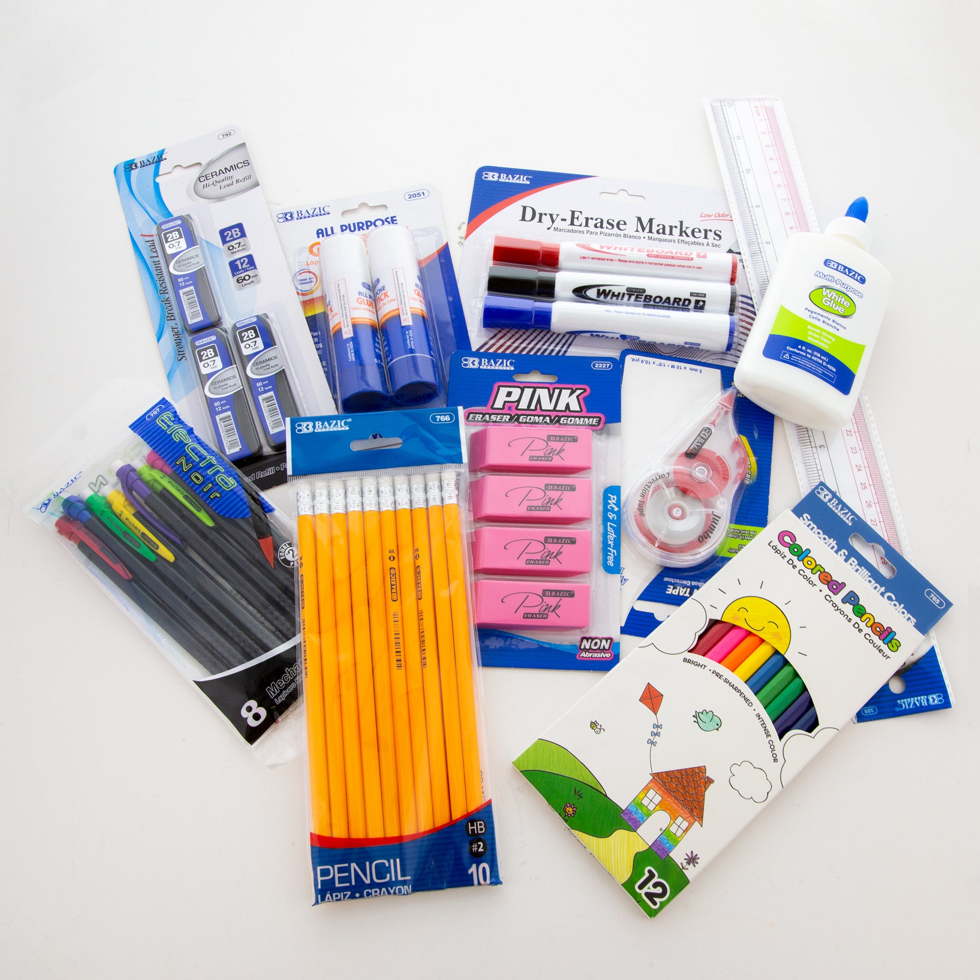 Back to School Supplies Essential Bundle Elementary Secondary 1st -12th  Grade Over 100 Single Items