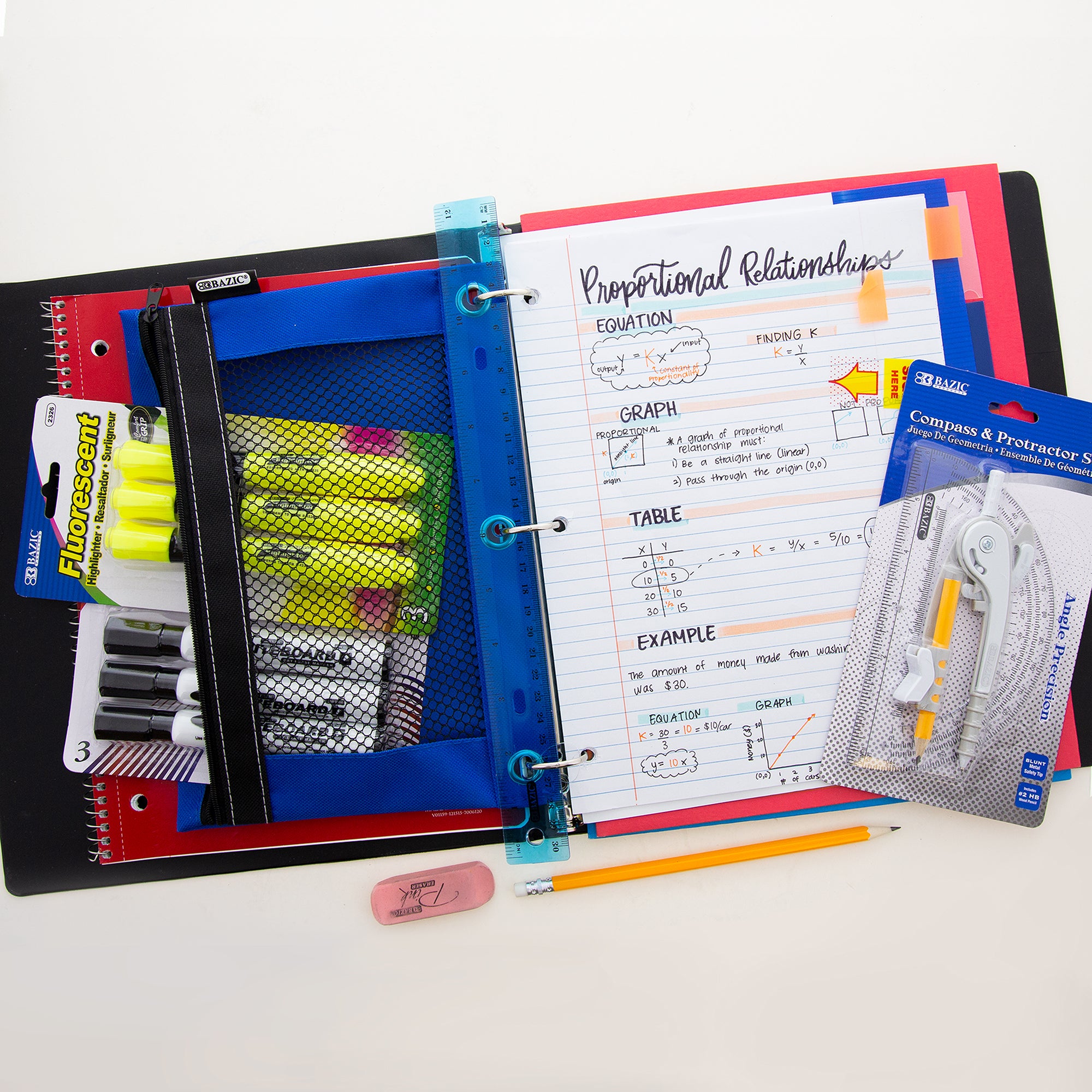 Middle and High School Supplies Kit, 22 Pieces