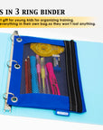 3-Ring Pencil Pouch w/ Mesh Window