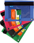 3-Ring Pencil Pouch w/ Mesh Window