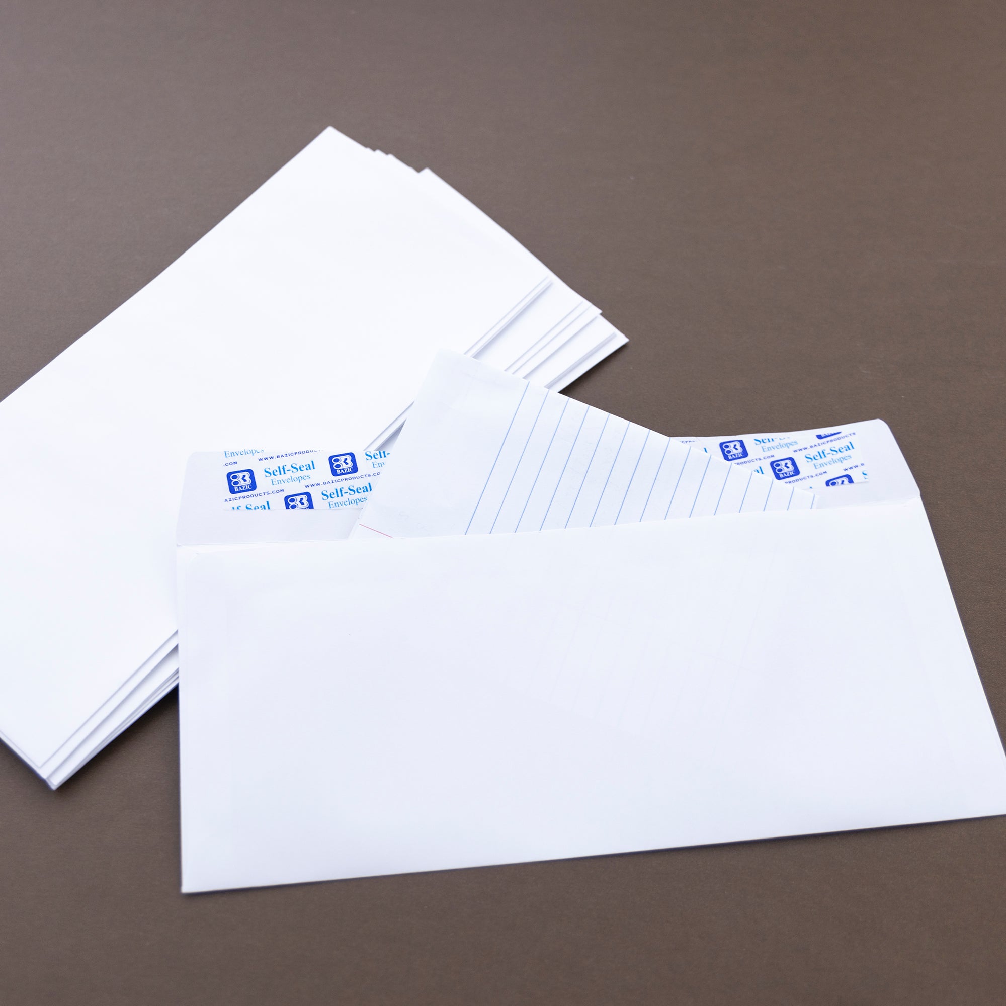 #10 White Envelopes, 40 Count, Self-Seal Closure
