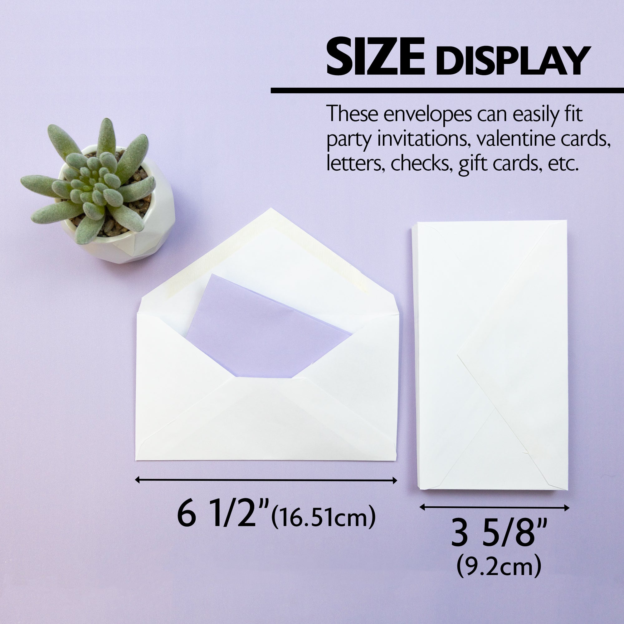#6 3/4 Gummed White Envelopes