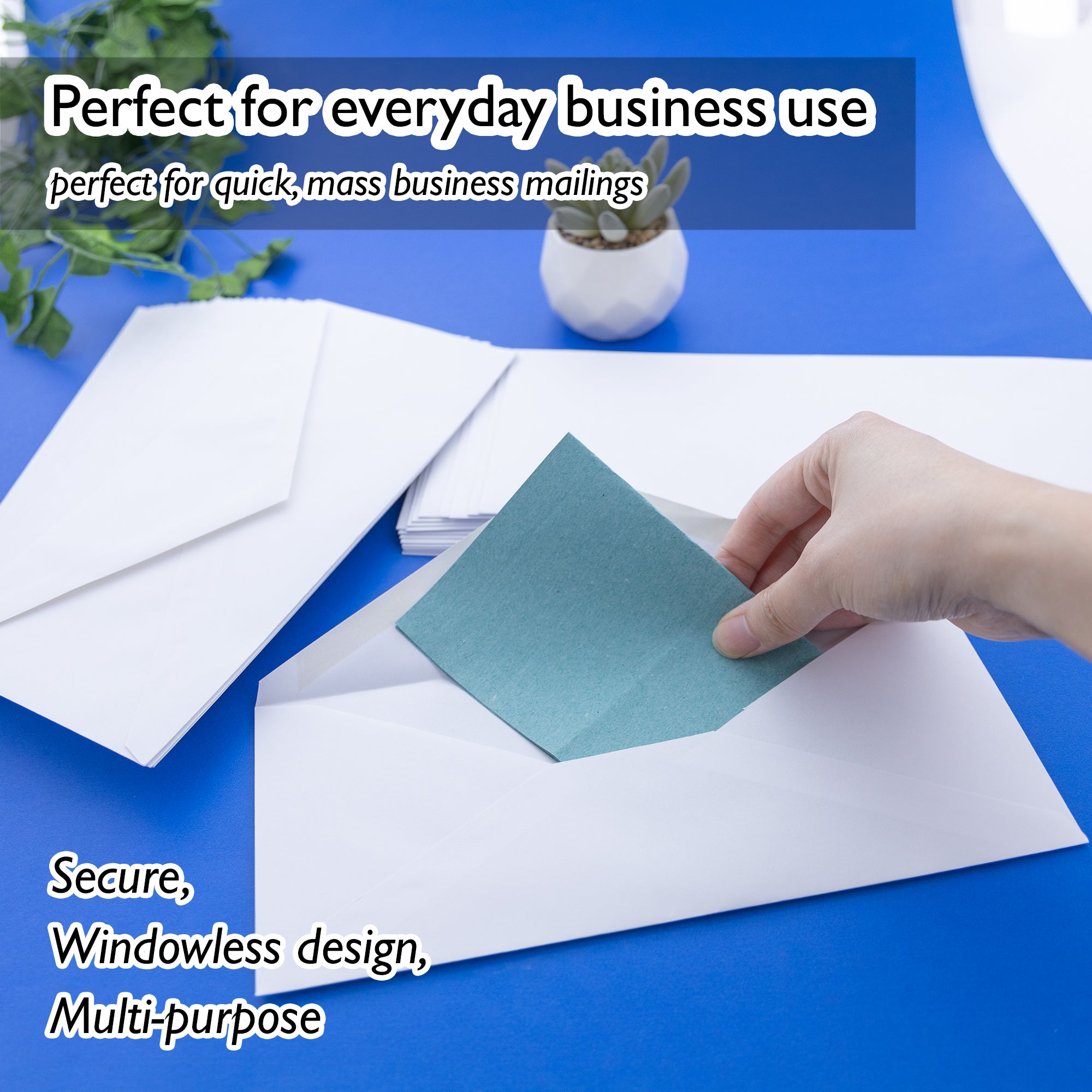 #10 Gummed White Envelopes