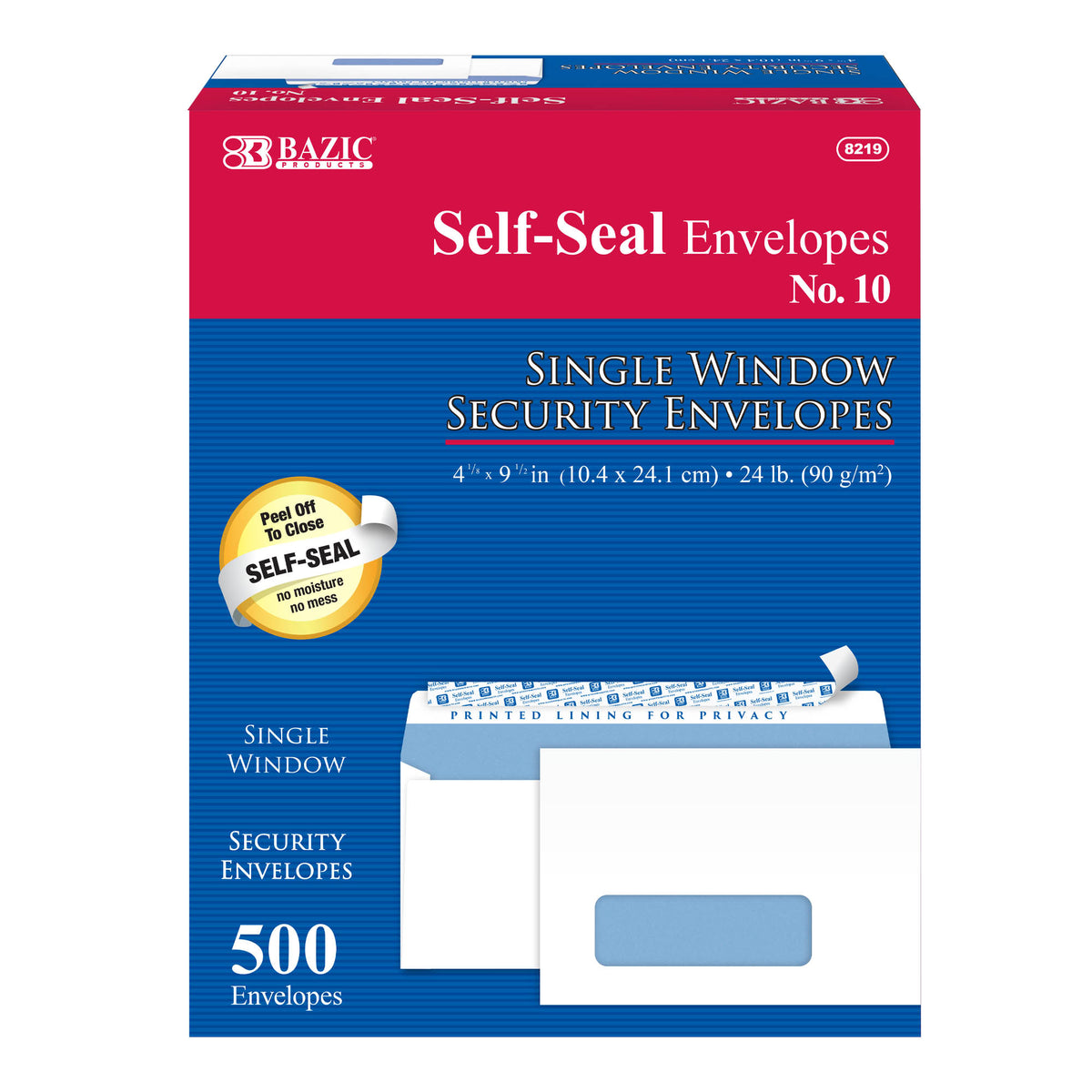 #10 Self-Seal Security Window Envelopes