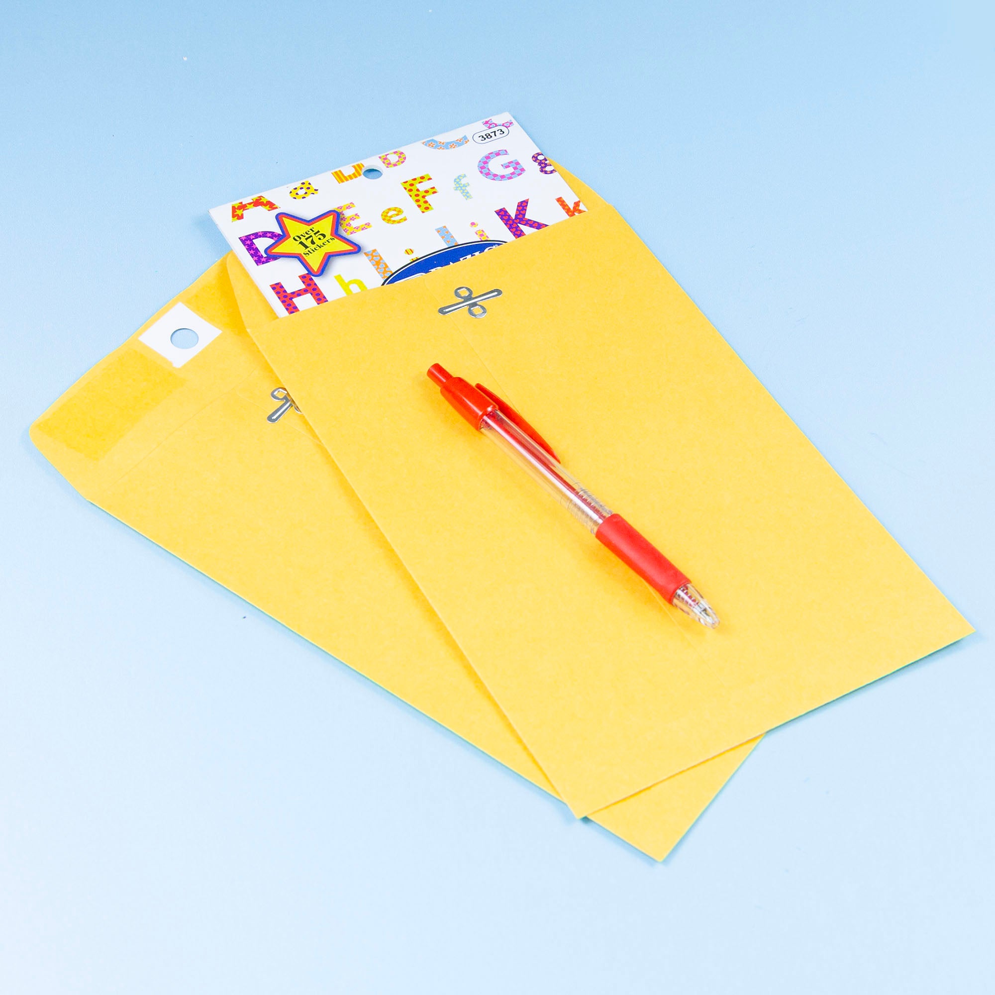 6 x 9 in Clasp Envelopes, 100 Count, Metal Clasp Closure