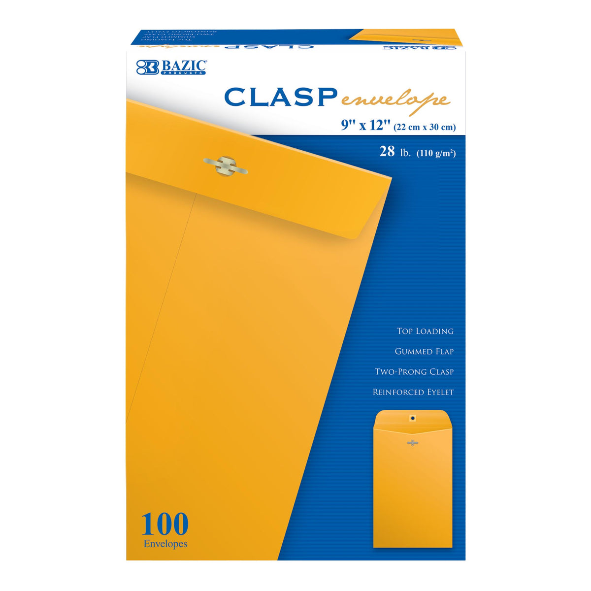 9 x 12 in Manila Clasp Envelopes