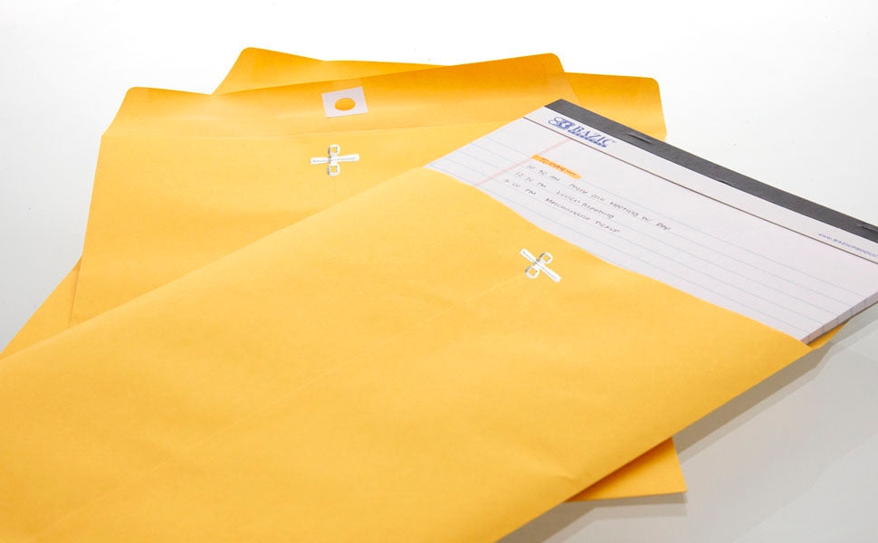 10 x 13 in Clasp Envelopes, 100 Count, Metal Clasp Closure