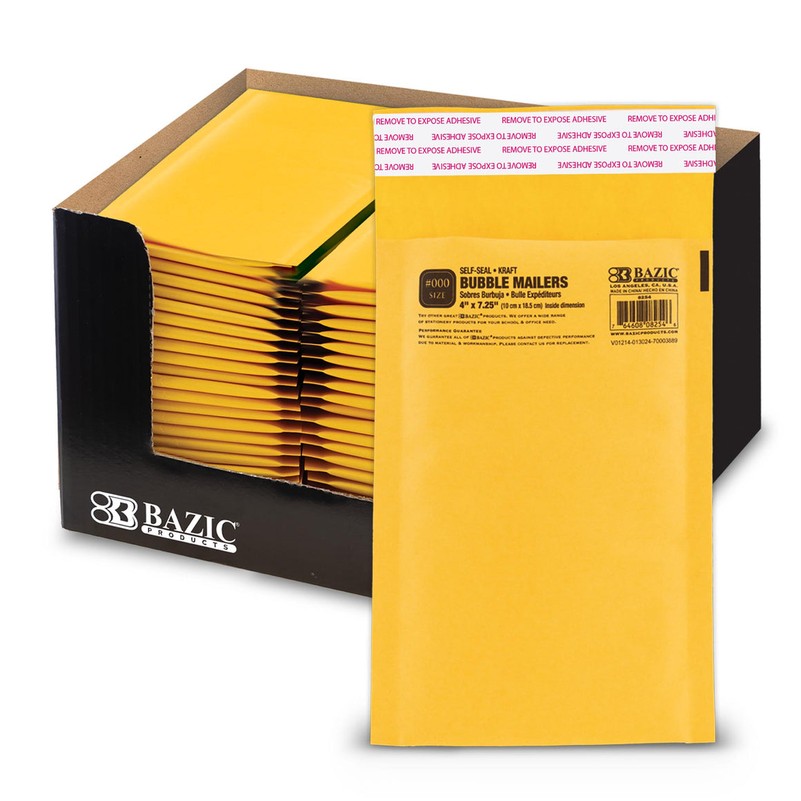 Self-Seal Bubble Mailers (#000) 4" X 7.25"