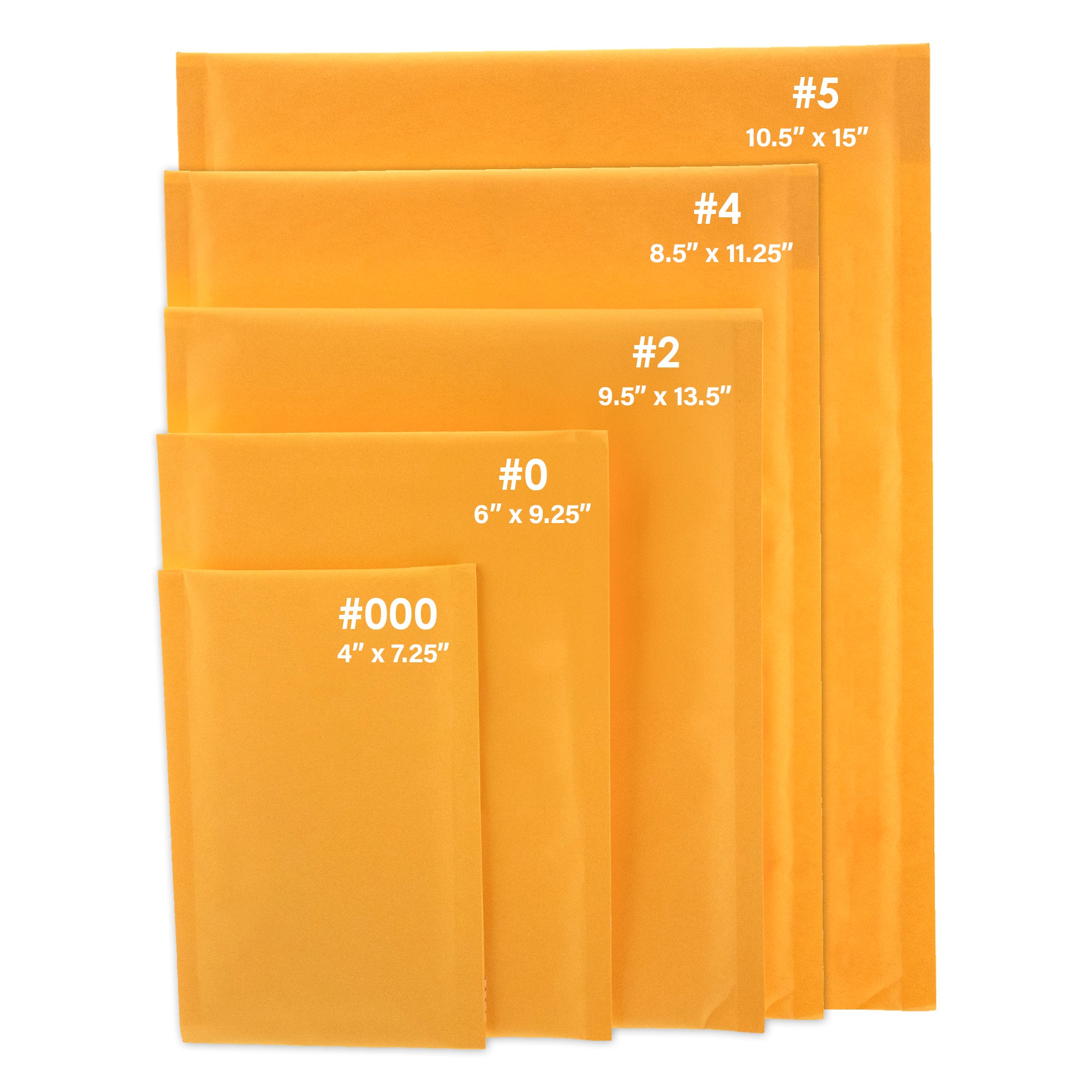 #0 Kraft Bubble Mailers, 6 x 9.25 in, Self-Seal