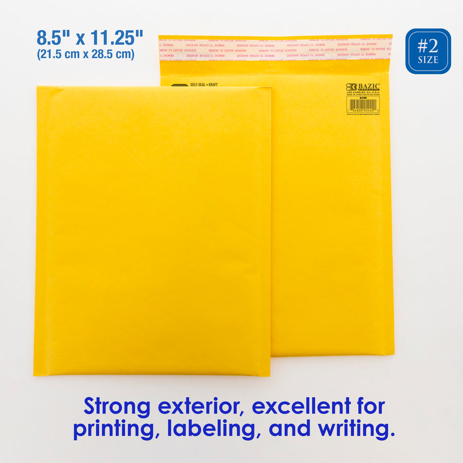 Self-Seal Bubble Mailers (#2) 8.5" x 11.25"