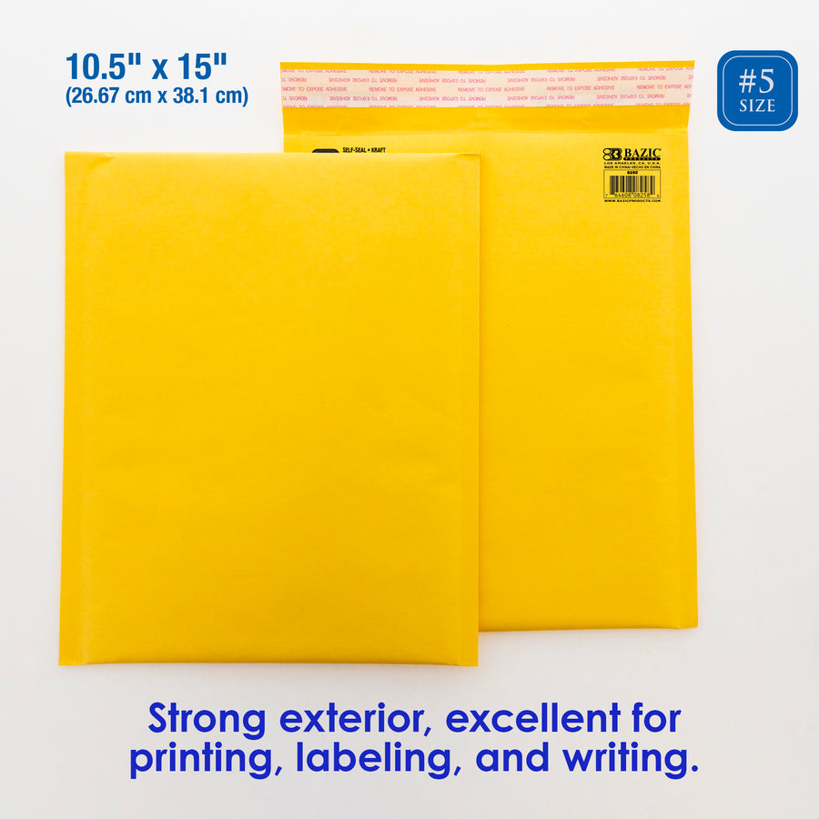 Self-Seal Bubble Mailers (#5) 10.5" X 15"