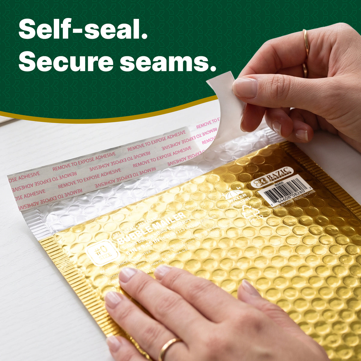 Metallic Bubble Mailers #0, 6 x 9.25 in Padded Envelopes