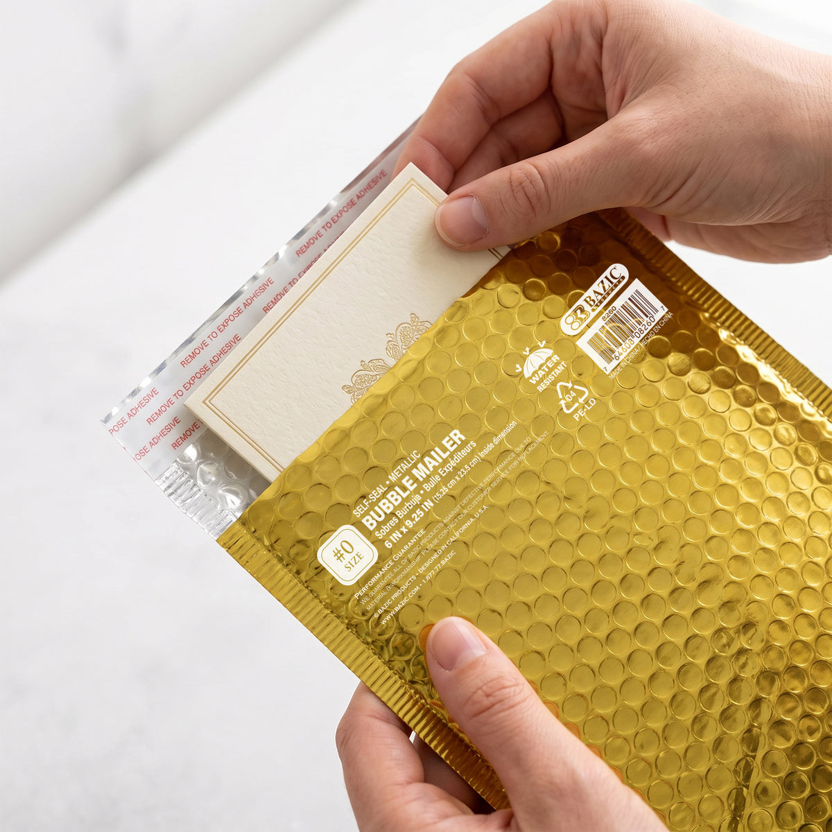 Metallic Bubble Mailers #0, 6 x 9.25 in Padded Envelopes