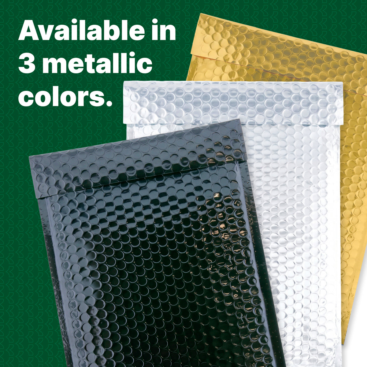 8.5 x 11.25 In Metallic Bubble Mailers, #2, 3-Count