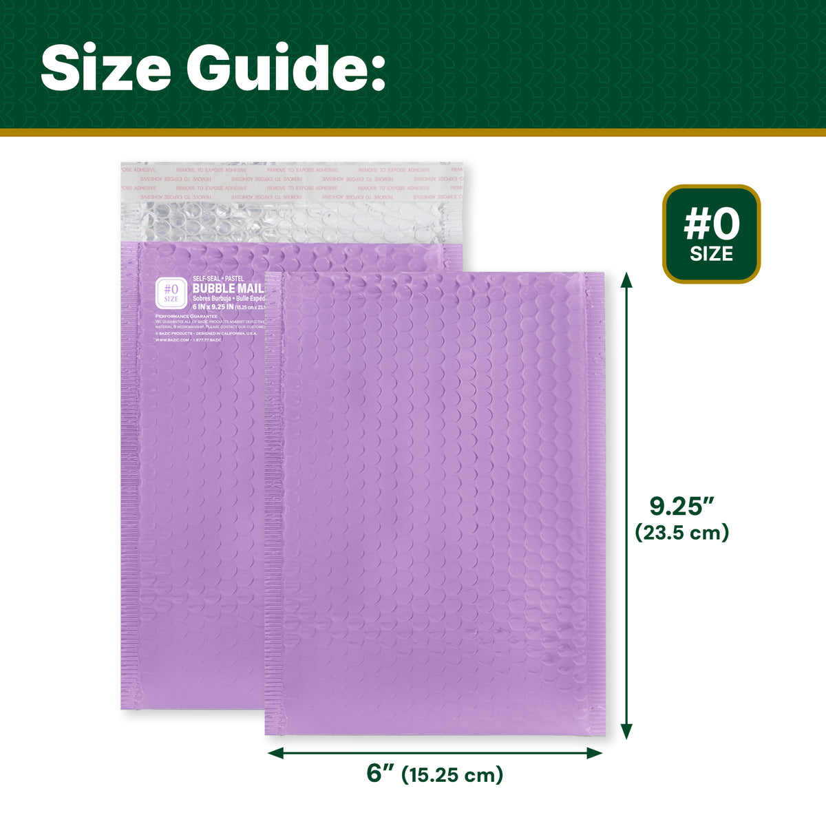 Matte Pastel Bubble Mailers #0, 6 x 9.25 in Padded Envelopes