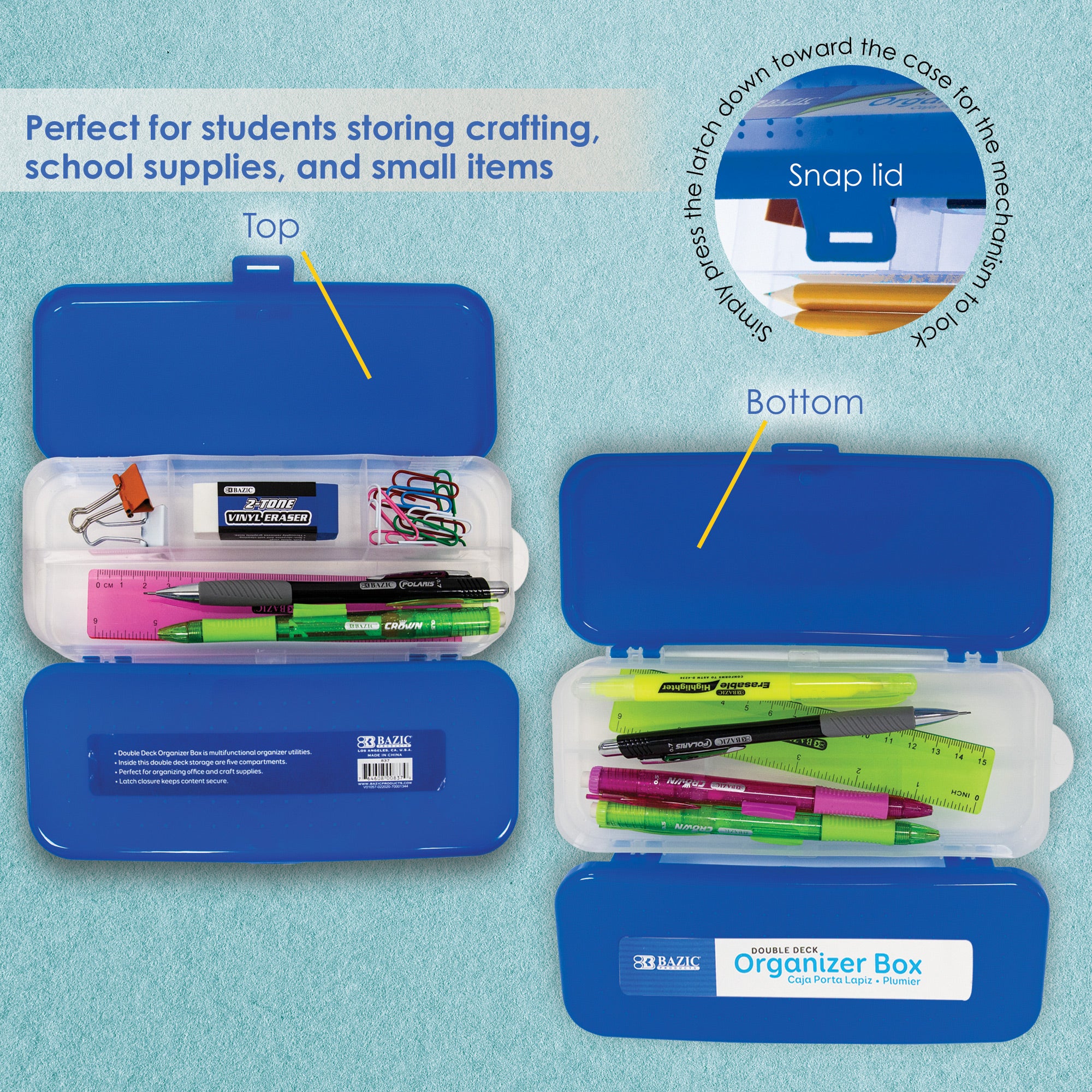 Organizer Box, 8 1/2 x 3 1/2 x 1 1/2 in