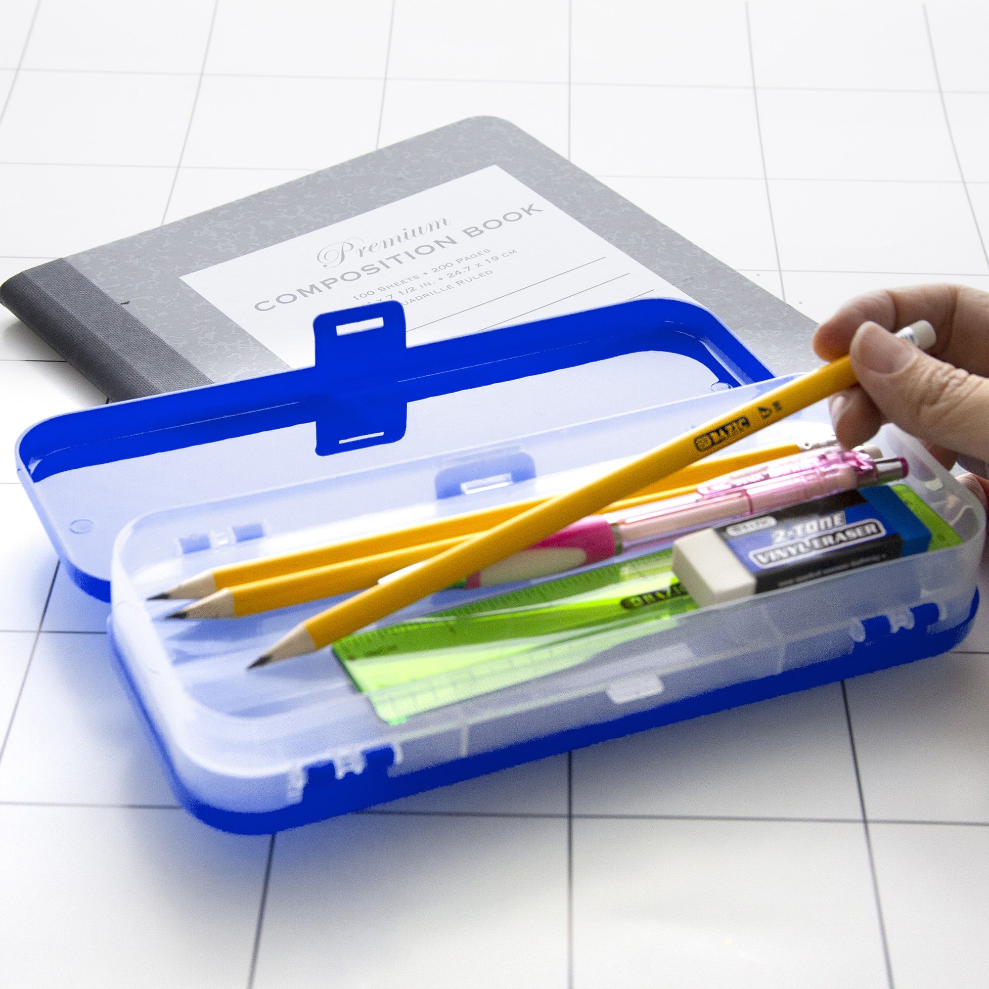 Pencil Case 8&quot; Double Deck Organizer Box