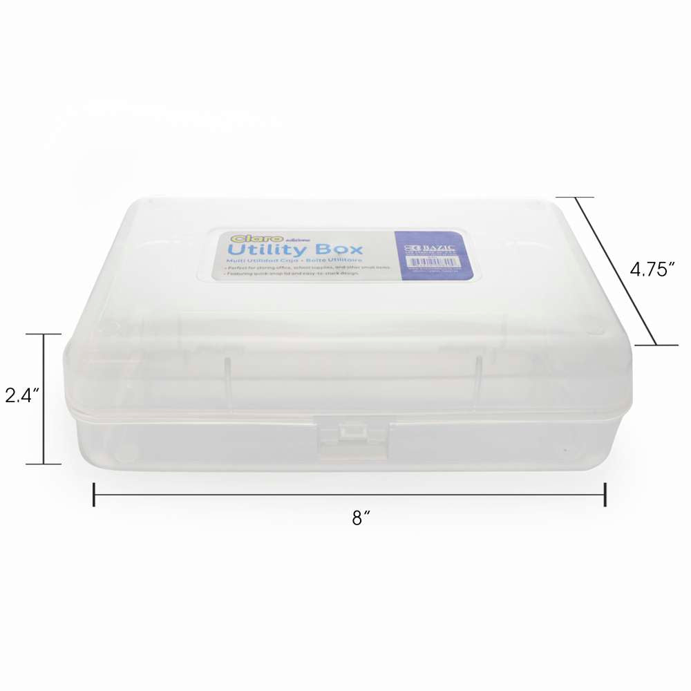 Clear Multipurpose Pencil Box, Stackable