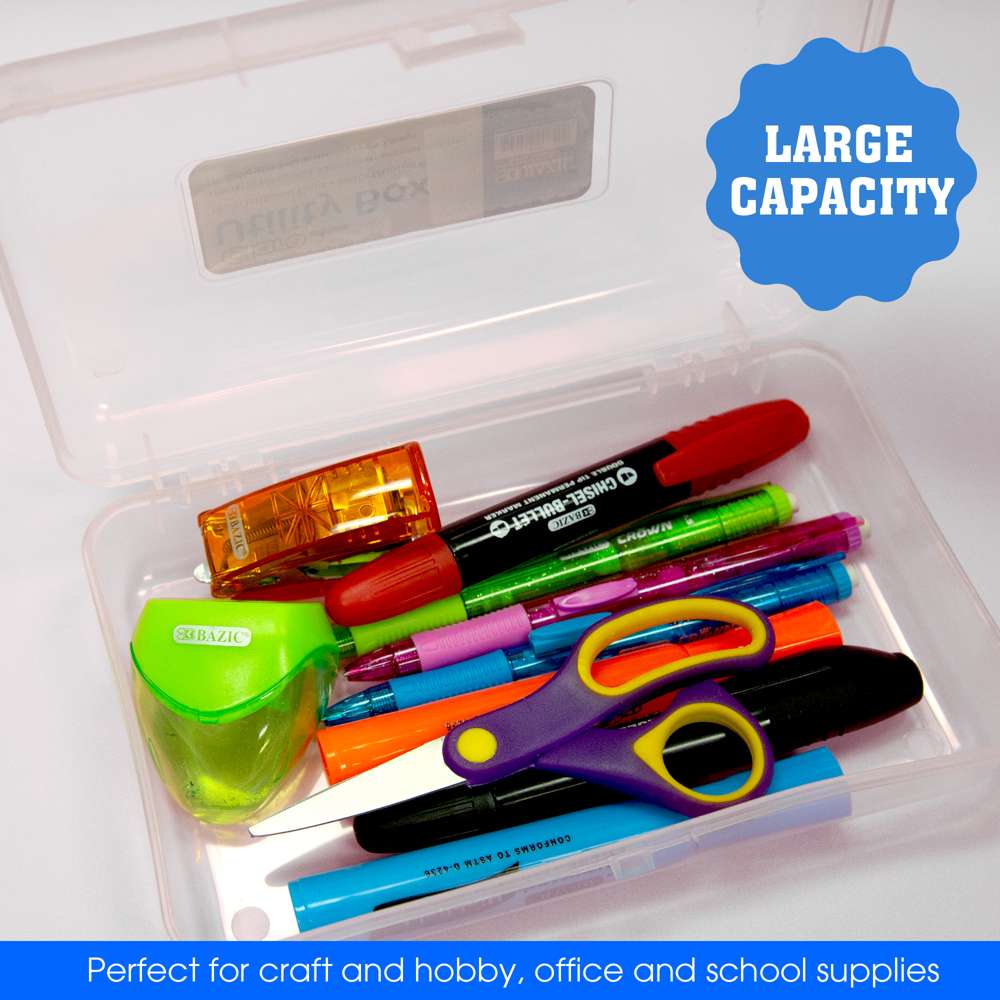 Clear Multipurpose Pencil Box, Stackable