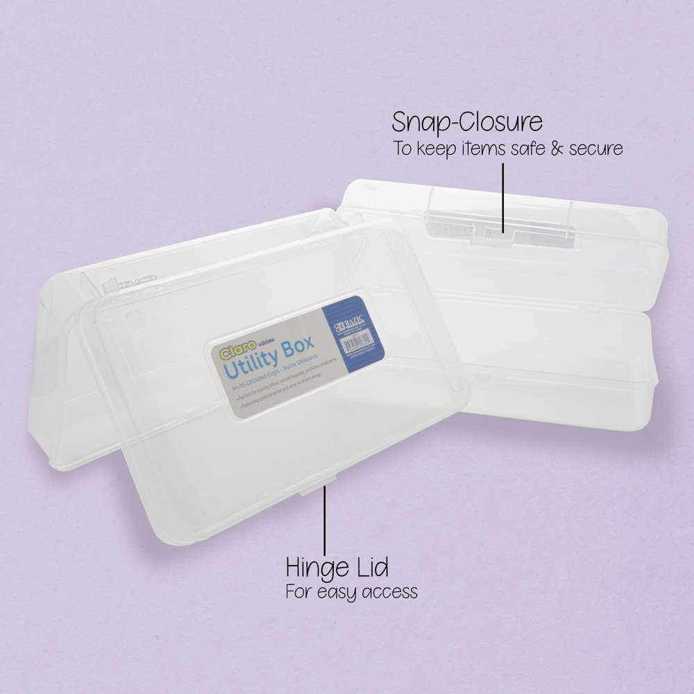 Clear Multipurpose Pencil Box, Stackable