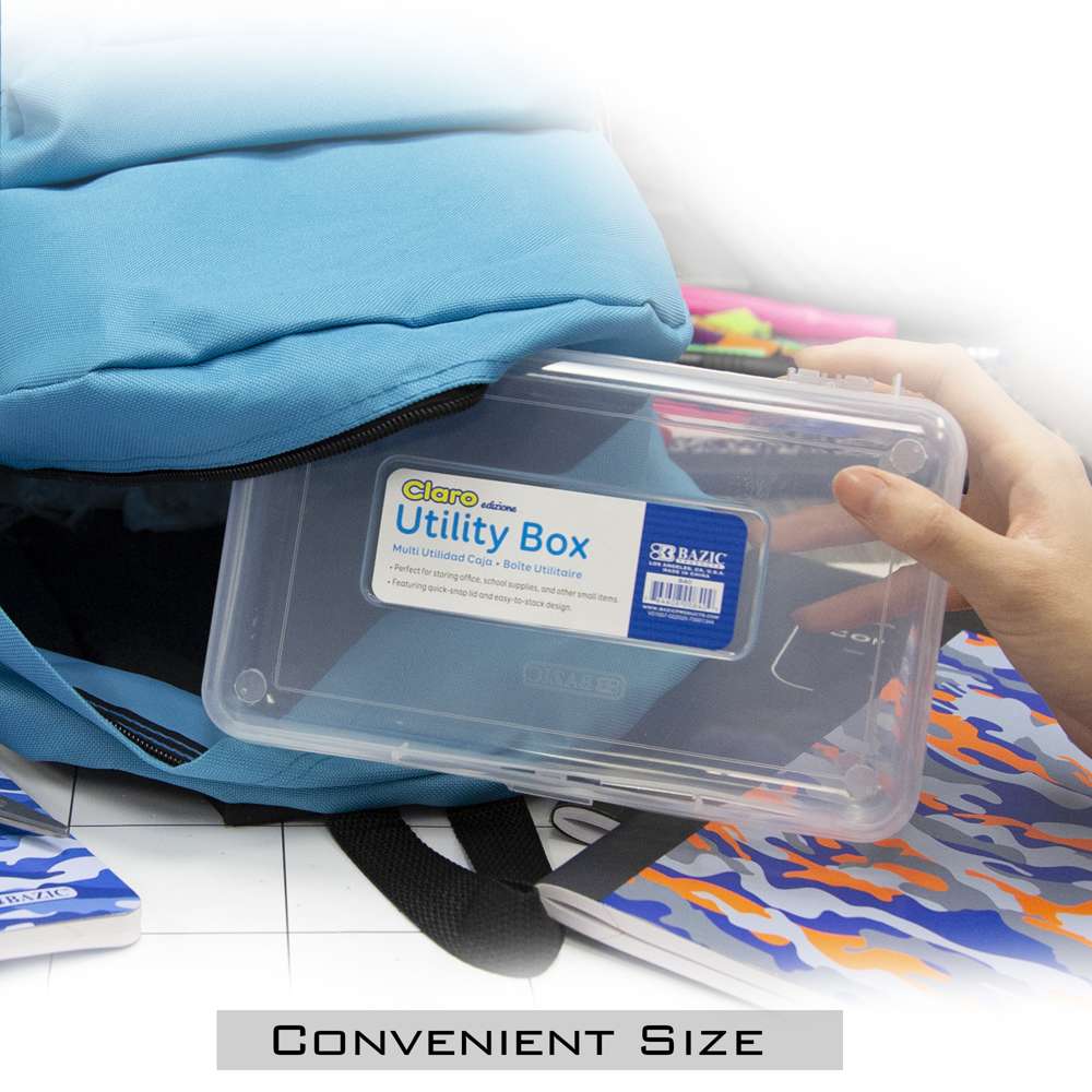 Clear Multipurpose Pencil Box, Stackable