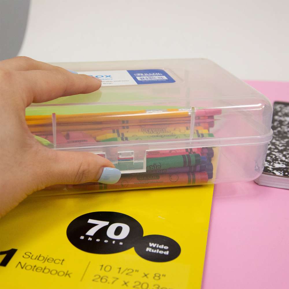 Clear Multipurpose Pencil Box, Stackable