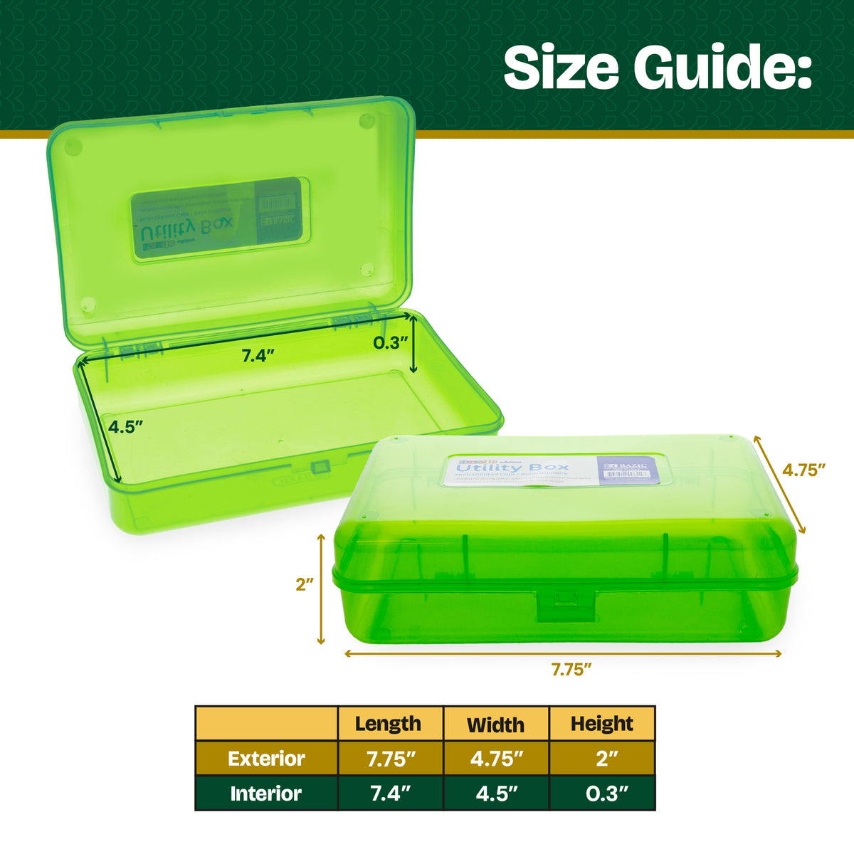 Bright Color Multipurpose Pencil Box, Stackable