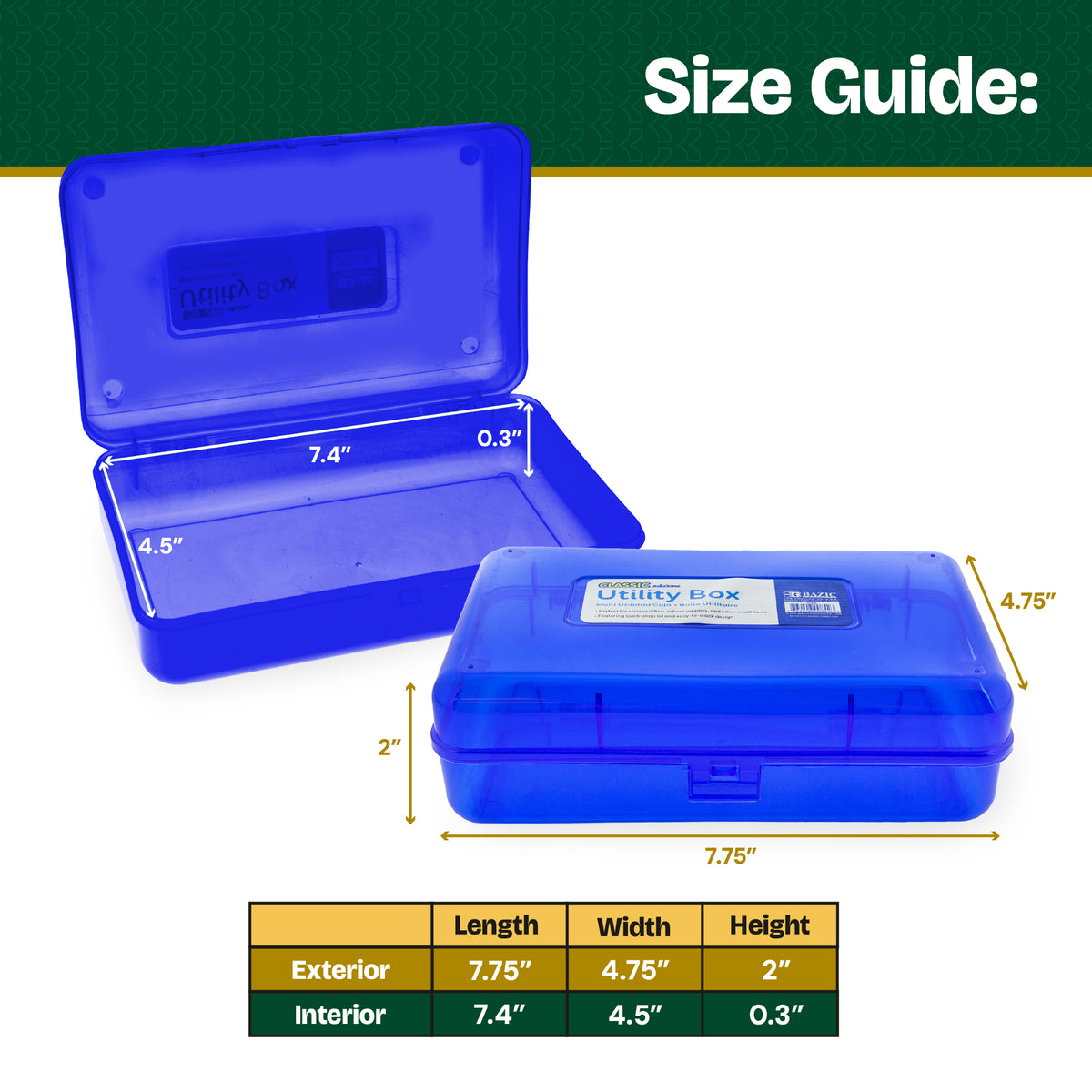 Classic Multipurpose Pencil Box, Stackable