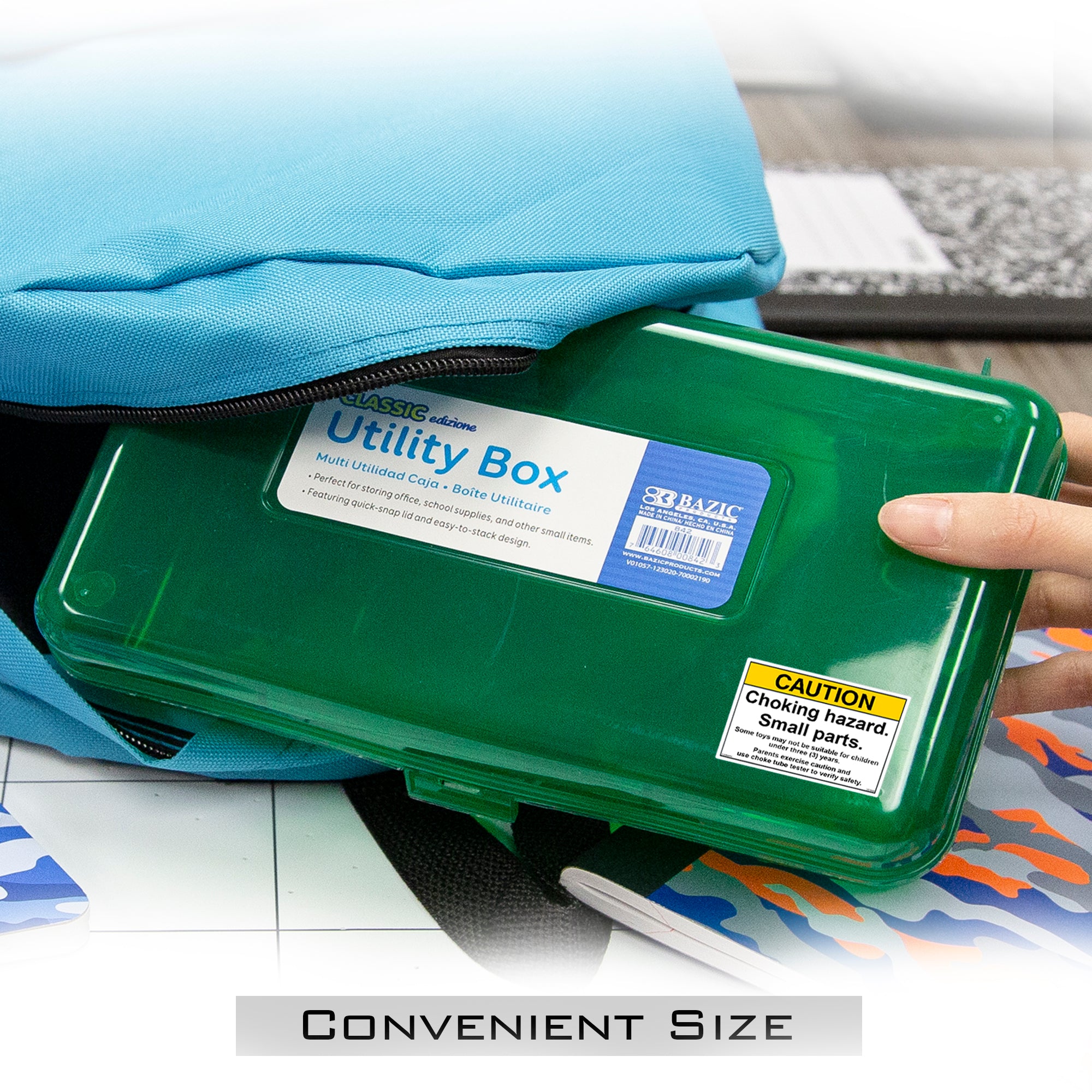 Large Pencil Case, Plastic Utility Box, Assorted Colors