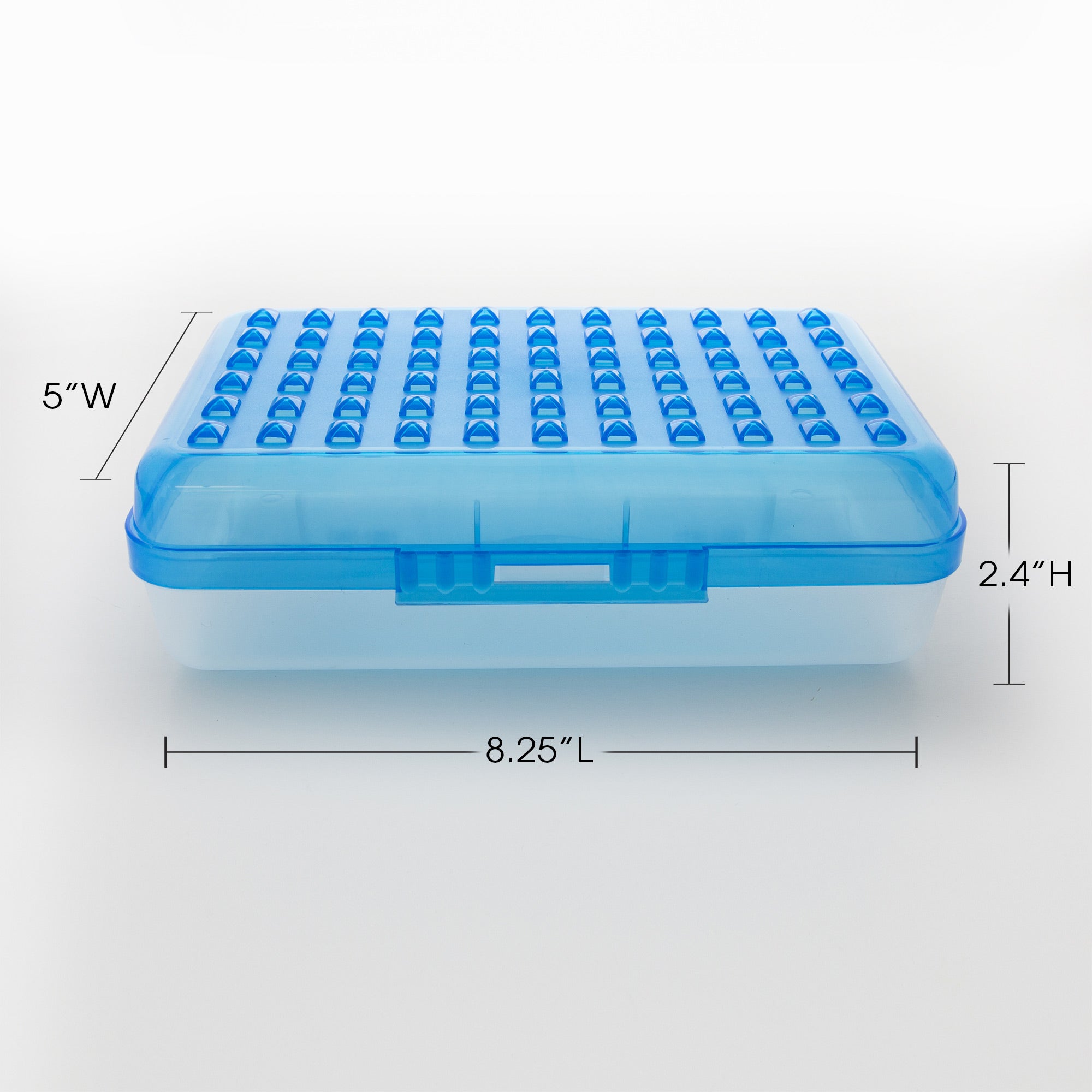 Plastic Pencil Box, 8" x 2-3/8" x 5.25", Assorted Colors
