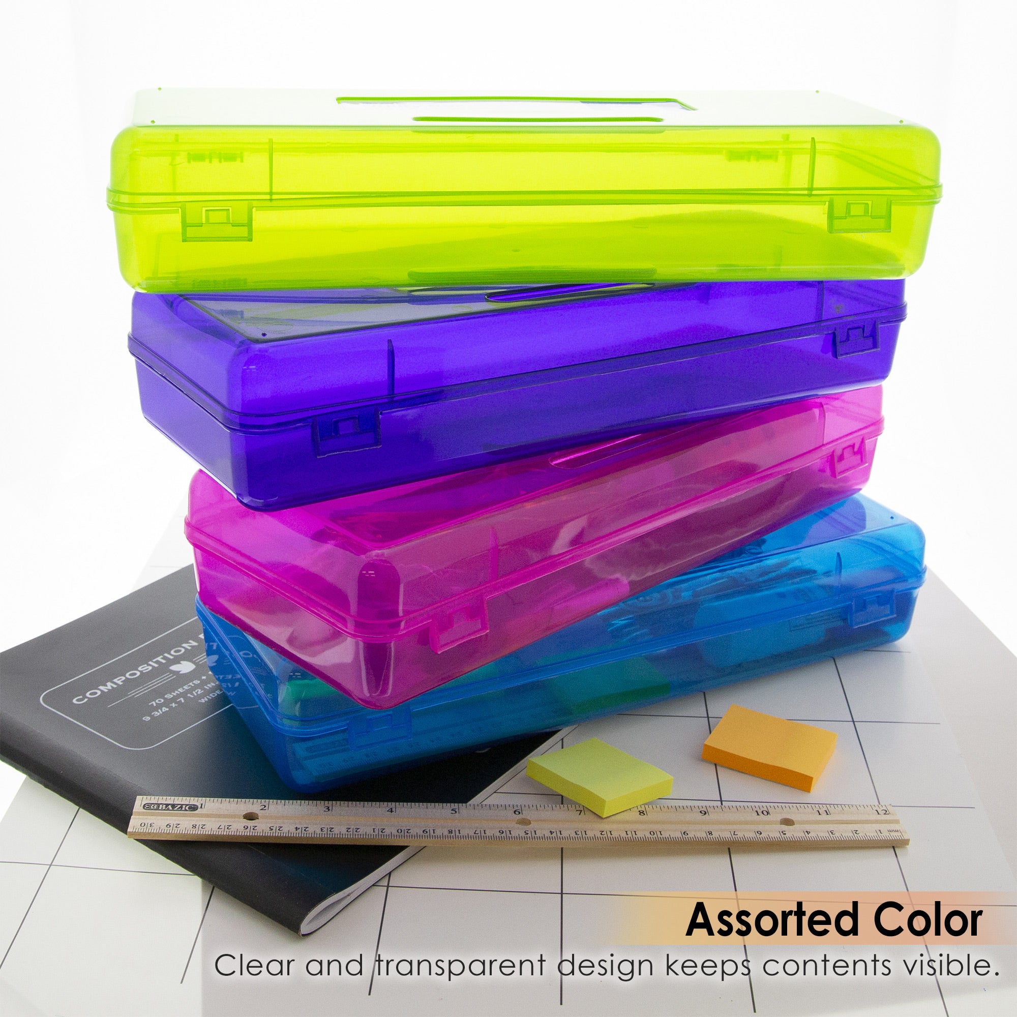 Bright Color Ruler-Length Utility Box