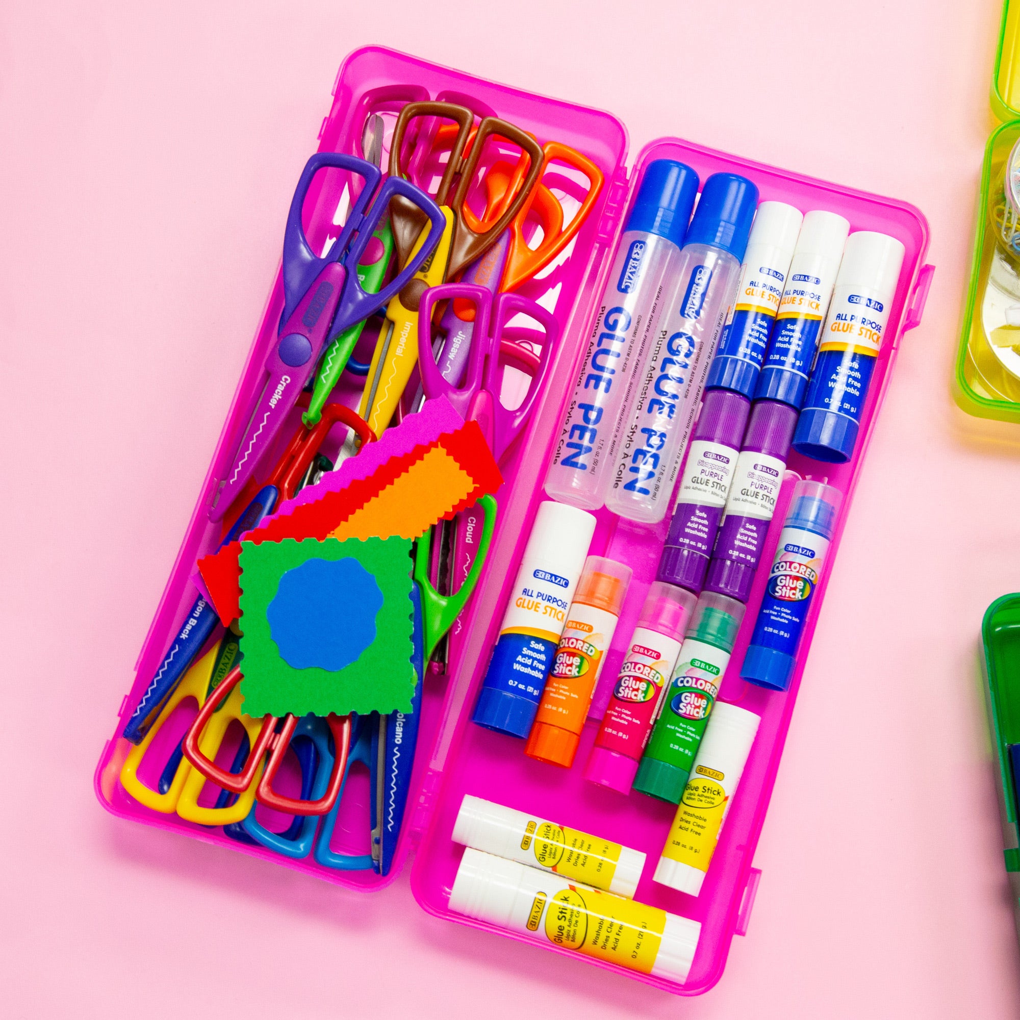 Bright Color Ruler-Length Pencil Box