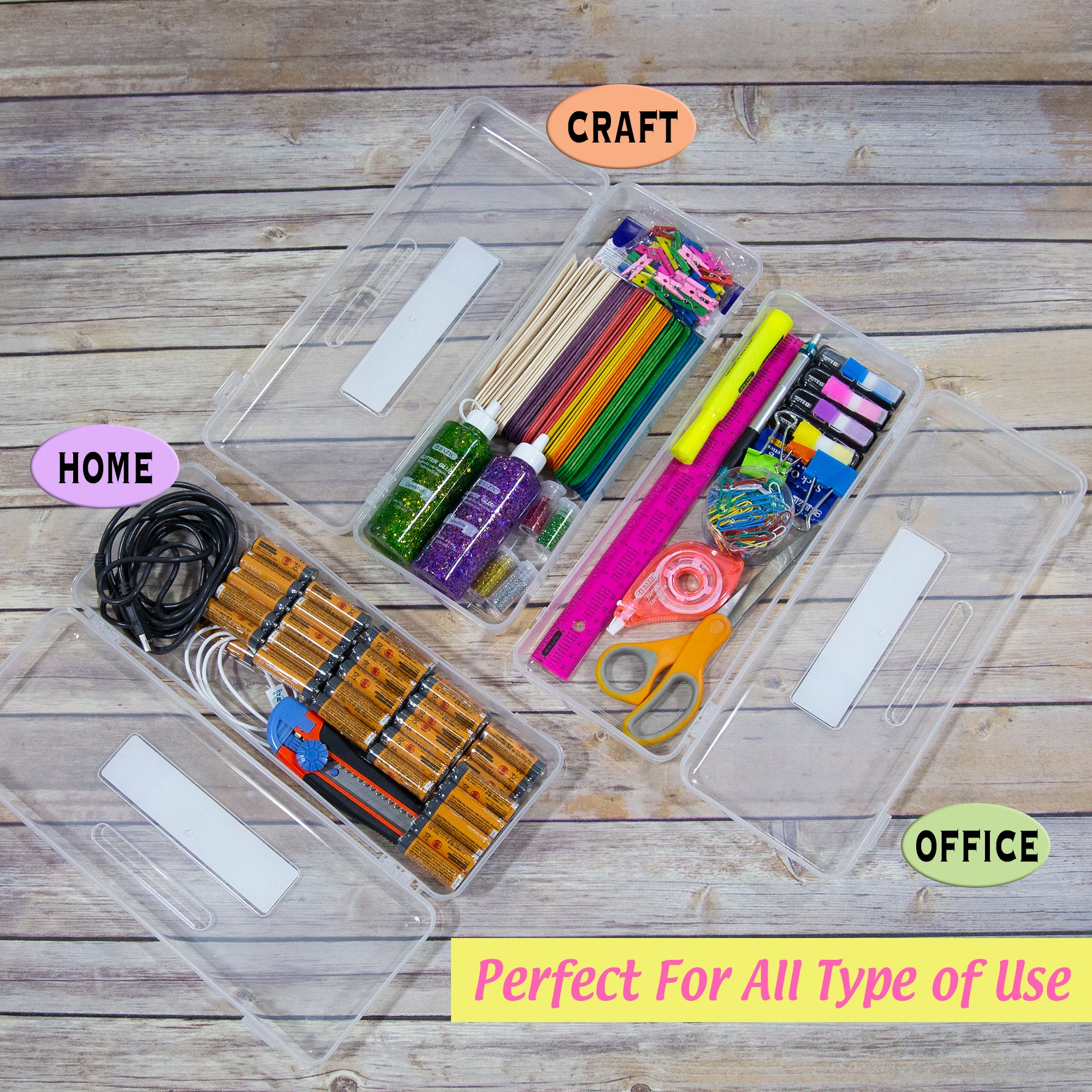 Clear Utility Box, Ruler Length, 1 Count