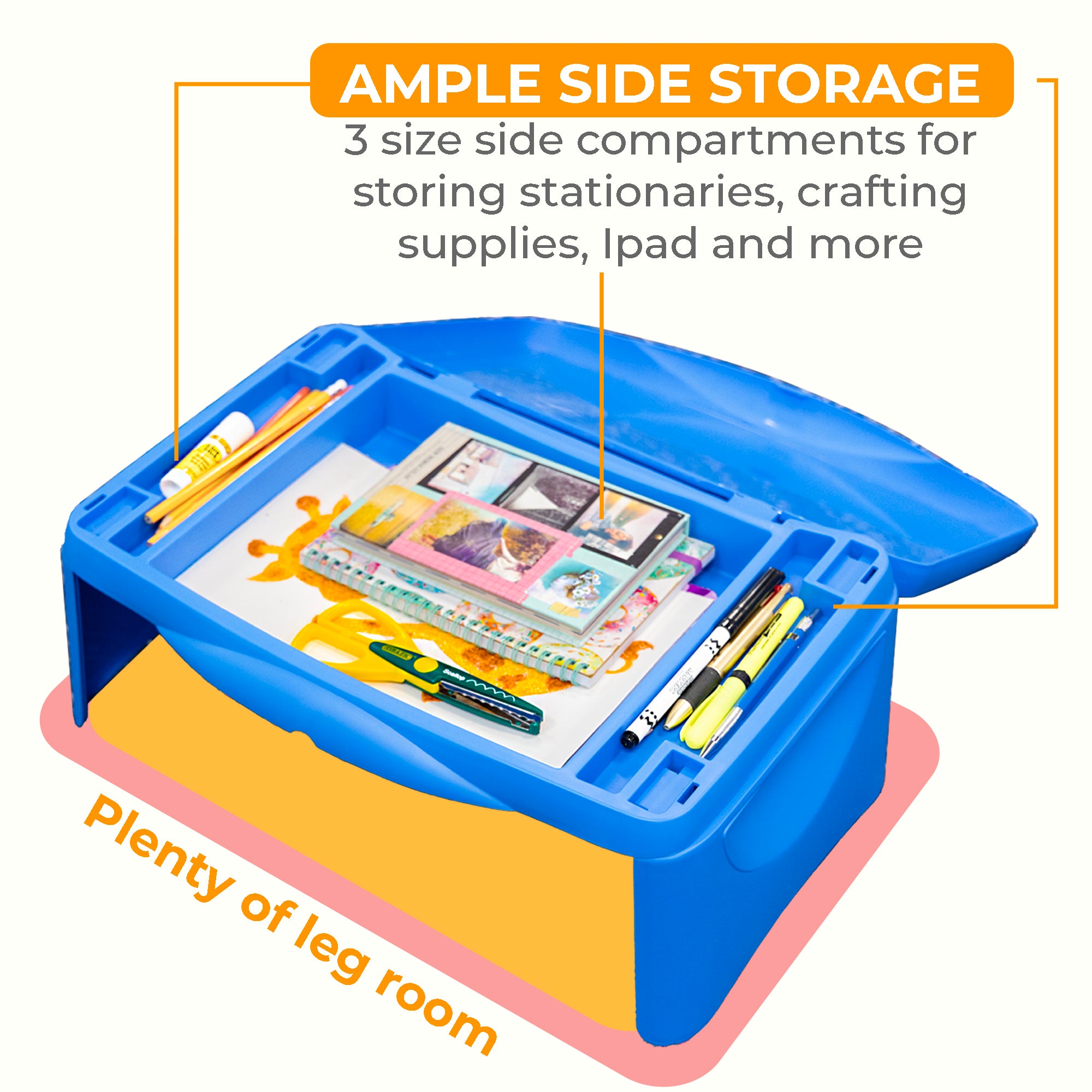 Folding Lap Desk, 17 1/2 x 12 1/2 in, Portable Work Surface